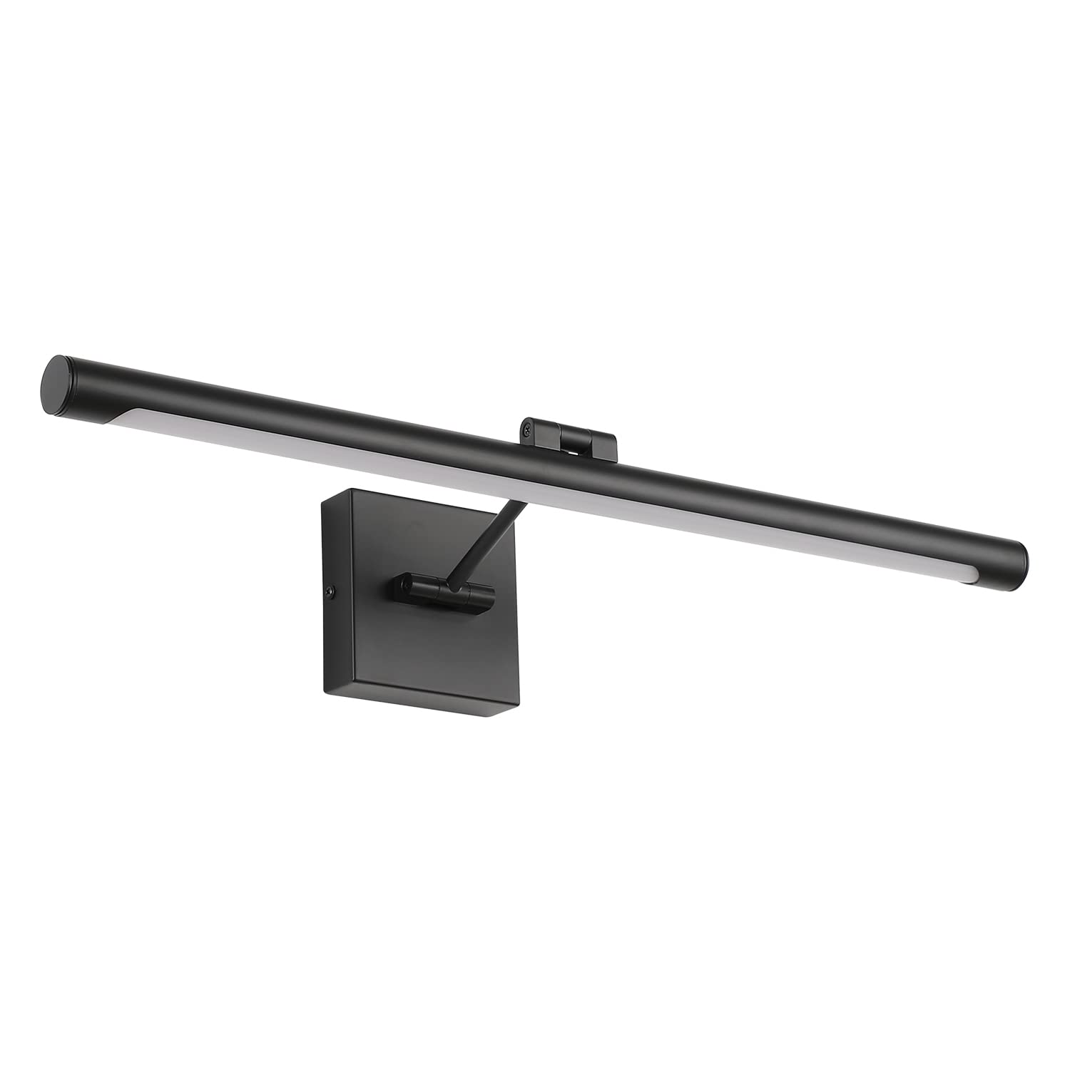 Front. TECH SAFARI - Led Picture Light Fixtures Inches Long Modern Wall Lamps With Rotatable Lighting Tube Frame Lights For Pain - Black Non-Dimmable 24.4" Long.