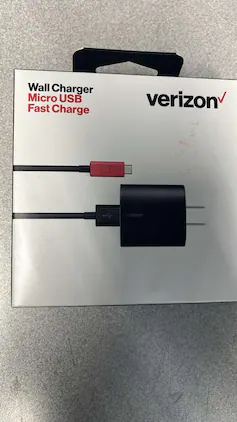 Verizon - 24W Wall Charger Micro USB QUICK CHARGE Black - Black