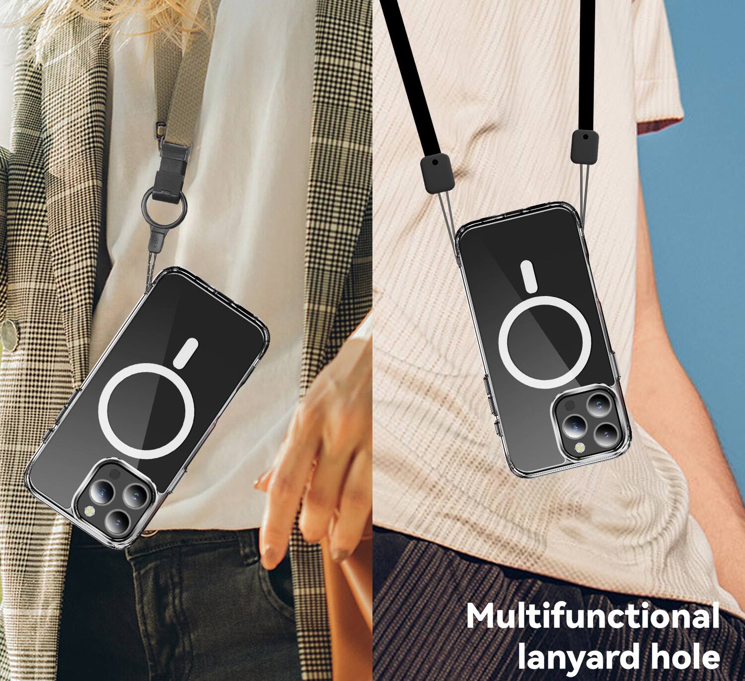 Multifunctional lanyard hole