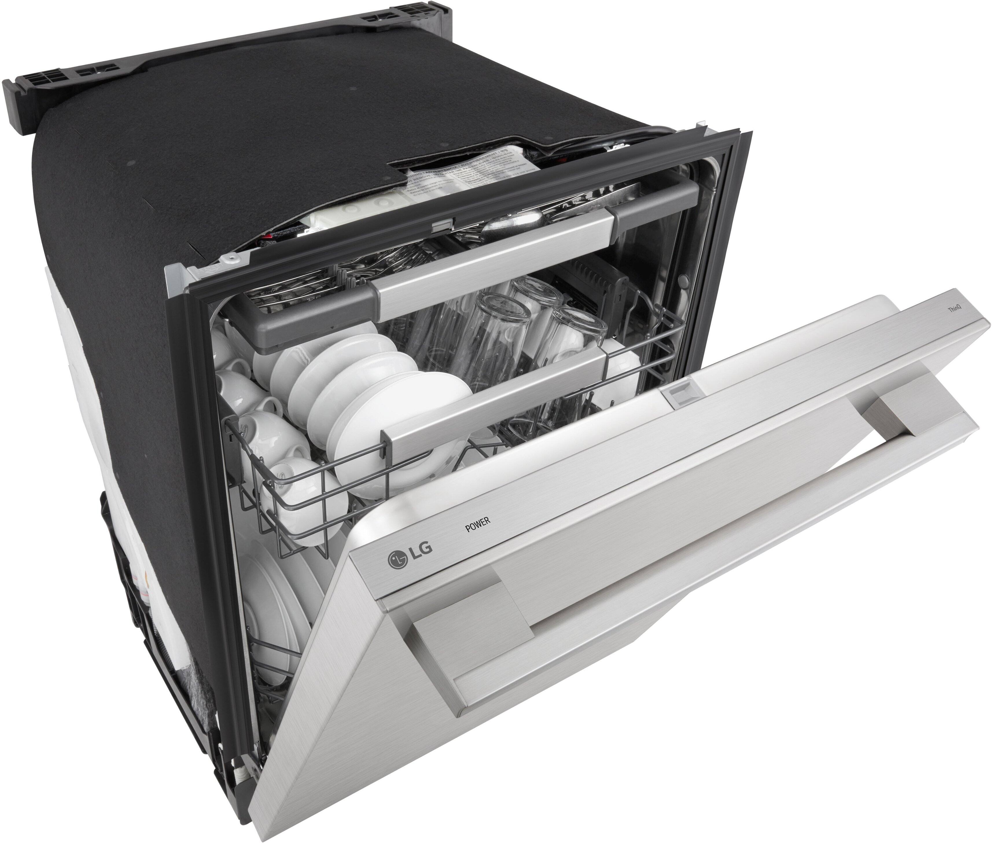 Alt View 14. LG - FlushFit 24" Top Control Smart Built-In Stainless Steel Tub Dishwasher with 3rd Rack, 1 Hour Wash & Dry Cycle and 42dBA - Stainless Steel.