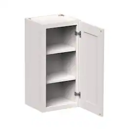 Boyel Living - 15-in W x 30-in H x 12-in D Shaker RTA Kitchen Wall Cabinet with Soft-Close Doors - Glacier White