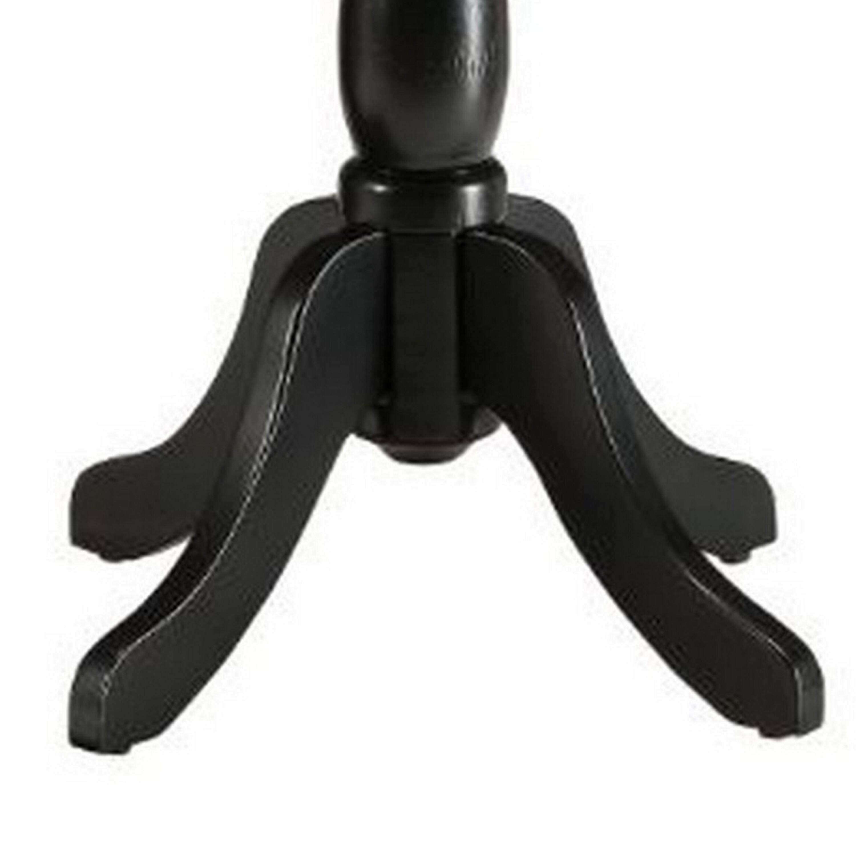 Alt View 2. Manhattan Lane - Astonishing Side Table With Round Top - Black.
