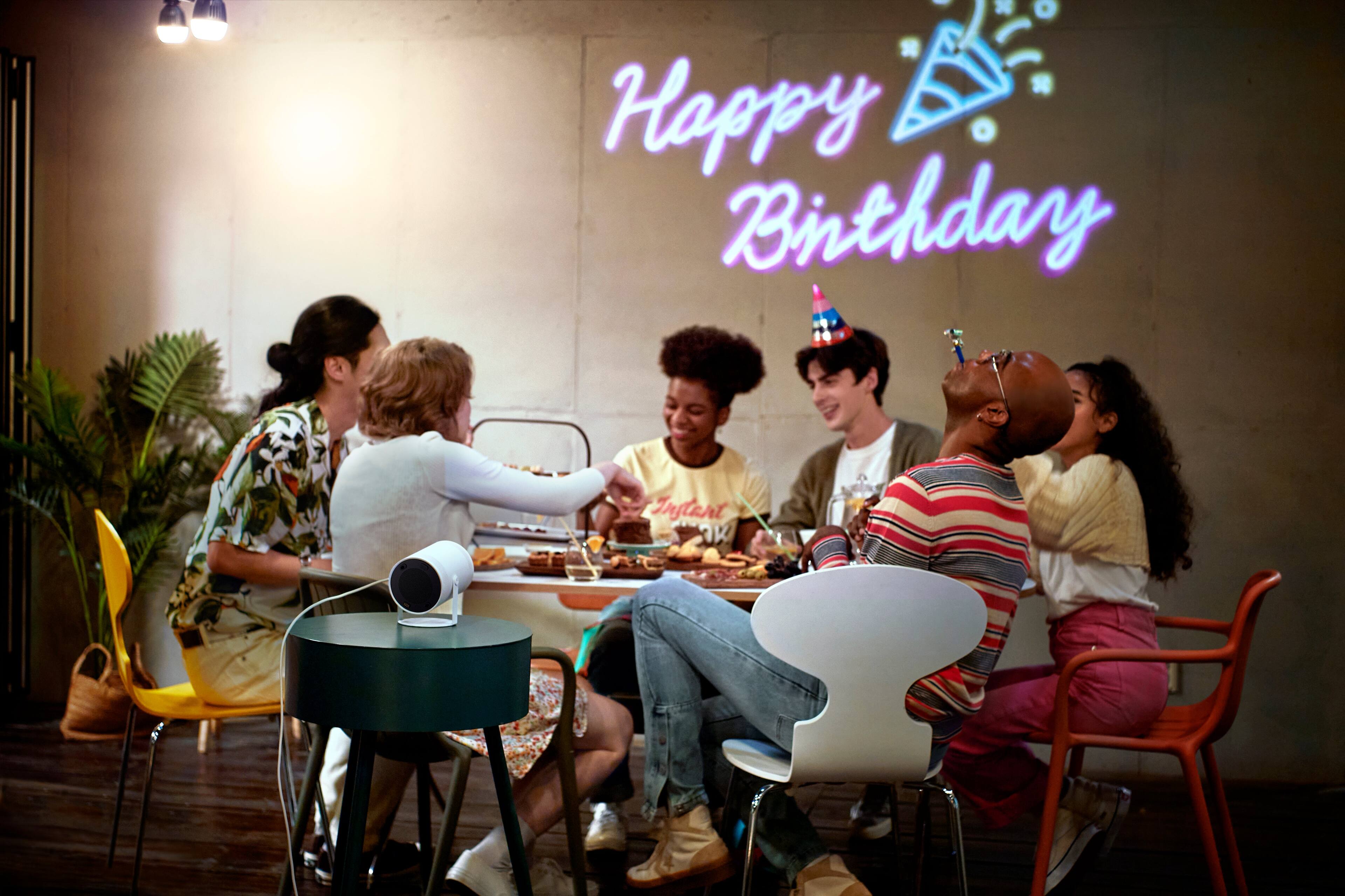 Alt View 23. Samsung - The Freestyle FHD HDR Smart Portable Projector - White.