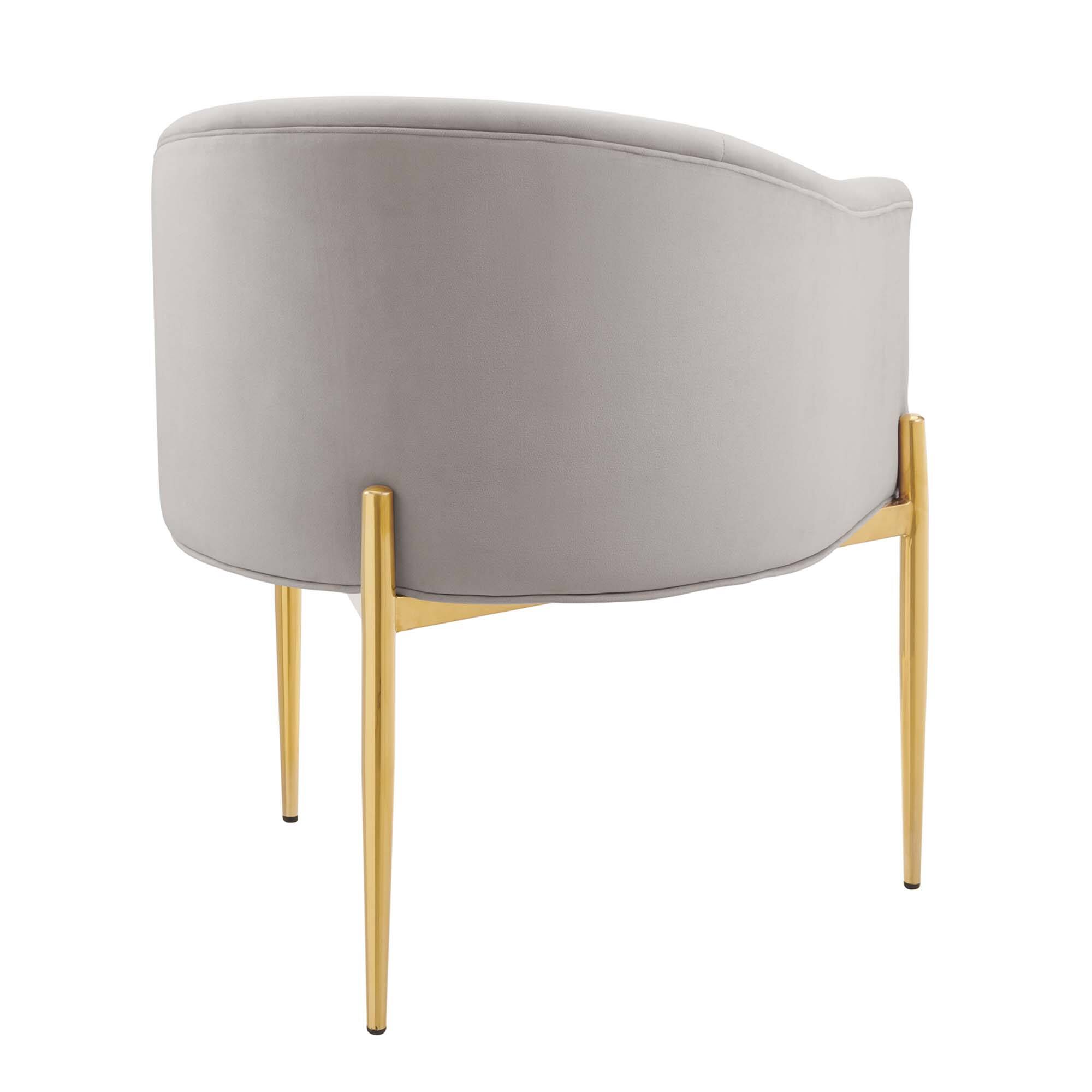 Alt View 2. Modway - Savour Tufted Performance Velvet Accent Chair by Modway - Light Gray.