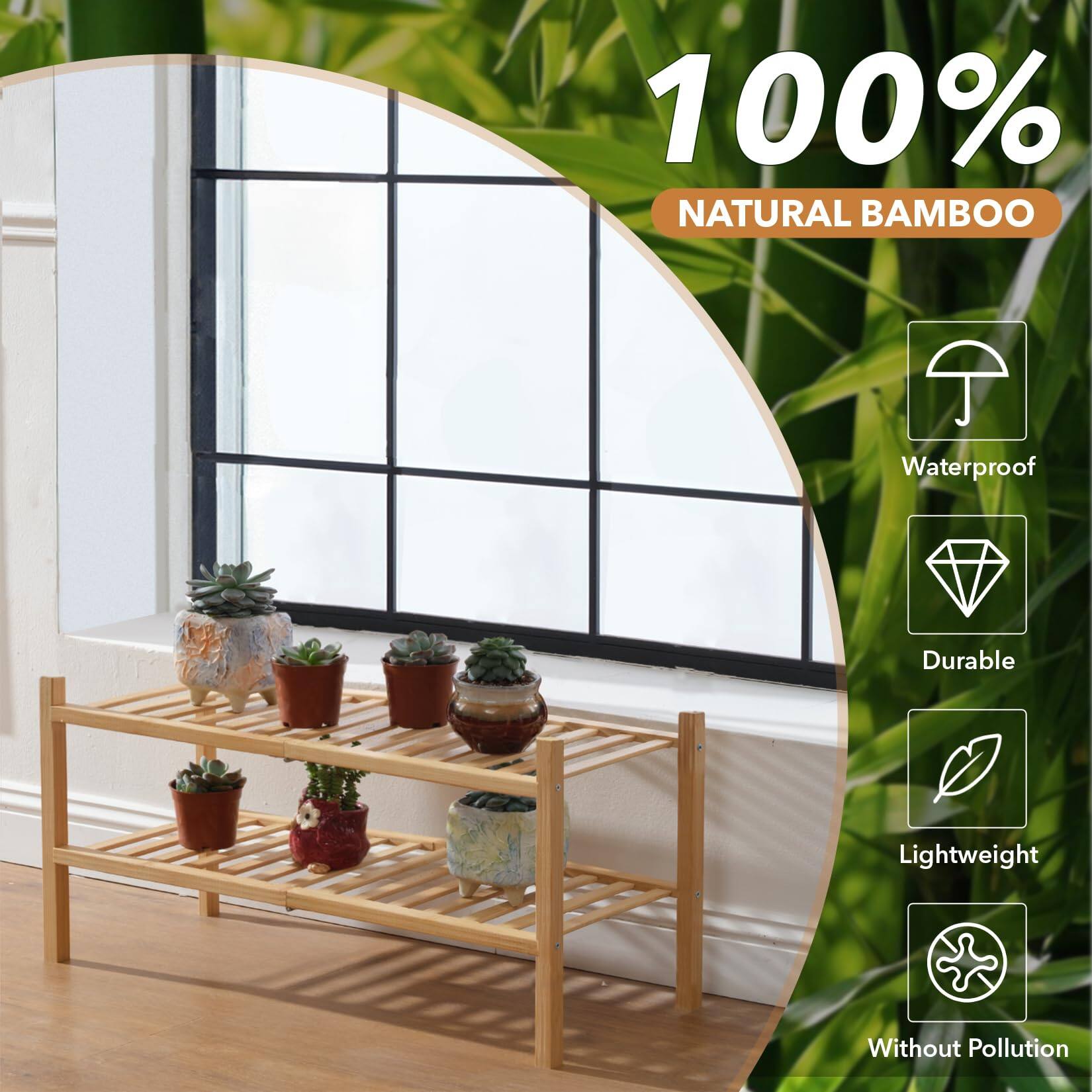 100% Natural Bamboo  
Waterproof  
Durable  
Lightweight  
Without Pollution