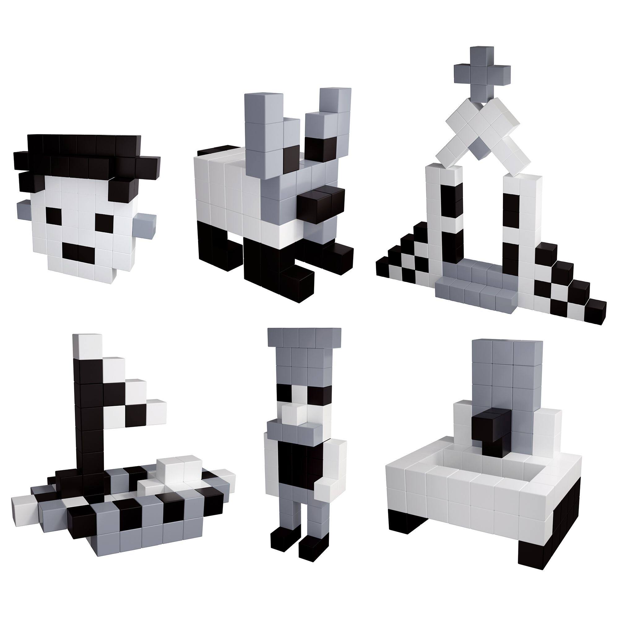 Alt View 4. PicassoTiles - PICASSO-TILES Magnetic Puzzle Cube, 101PCS Construction STEM Building Blocks Educational Sensory Toy - Multicolor.