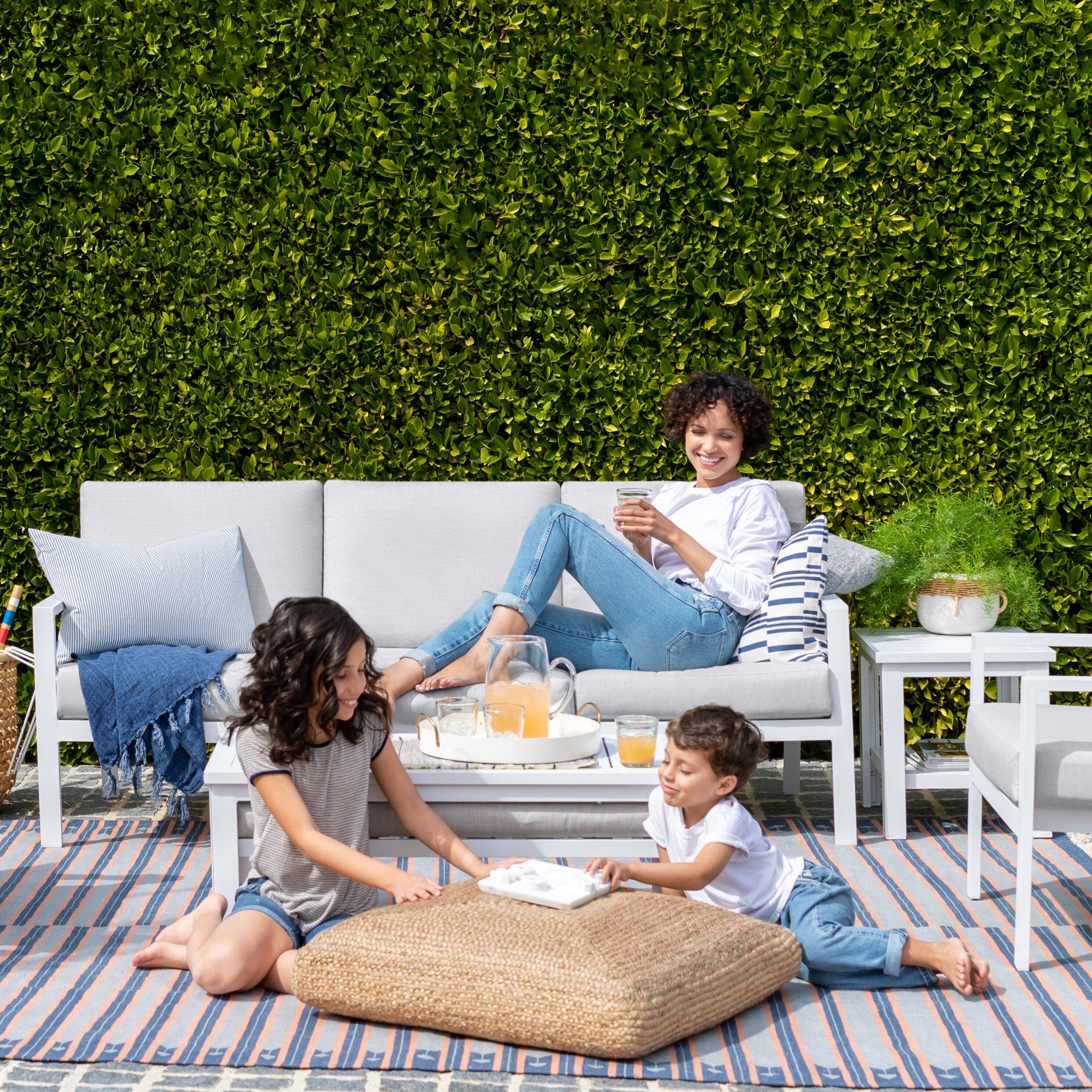 Left. Yardbird® - Luna Outdoor Sofa Set - Silver.