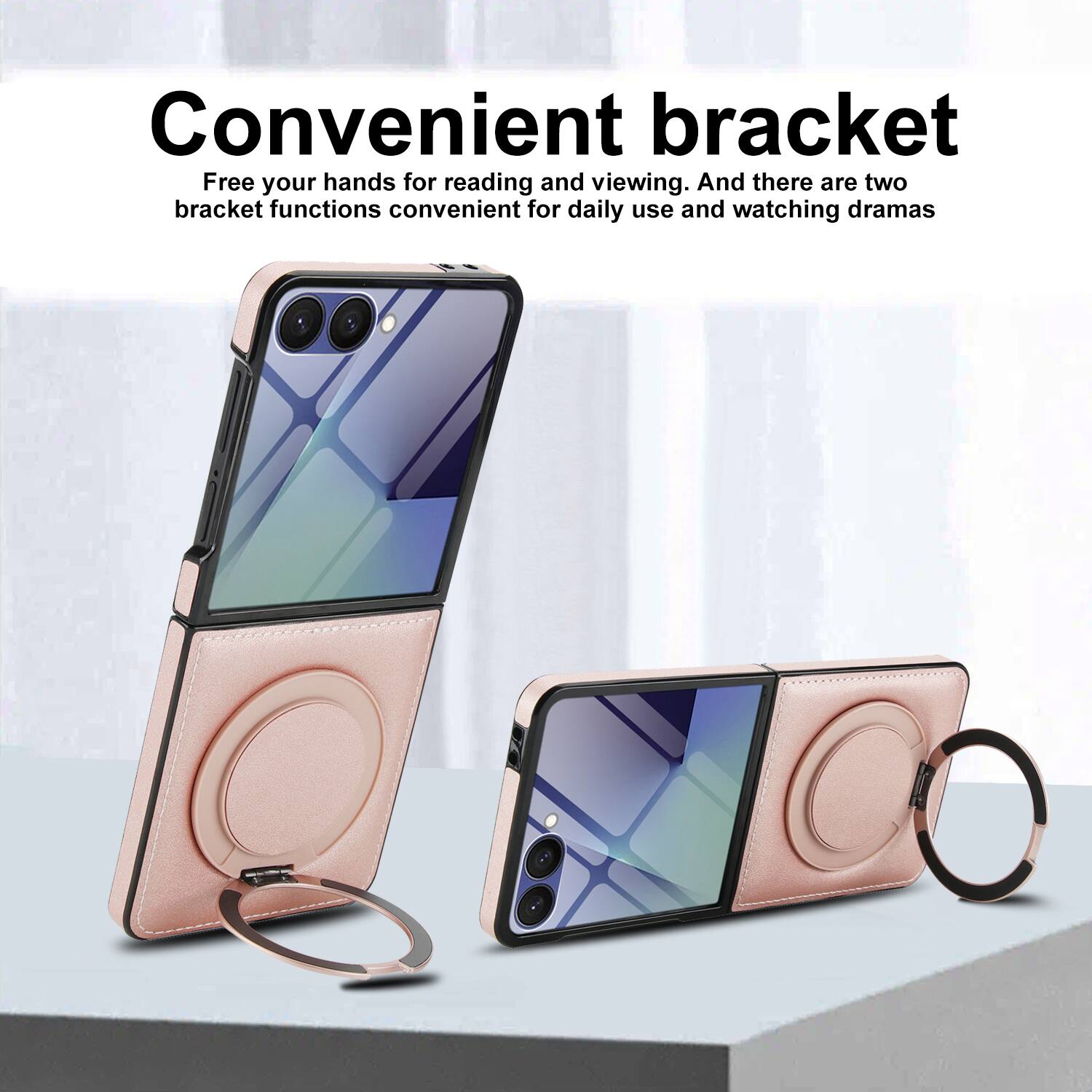 Convenient bracket  
Free your hands for reading and viewing. And there are two bracket functions convenient for daily use and watching dramas.