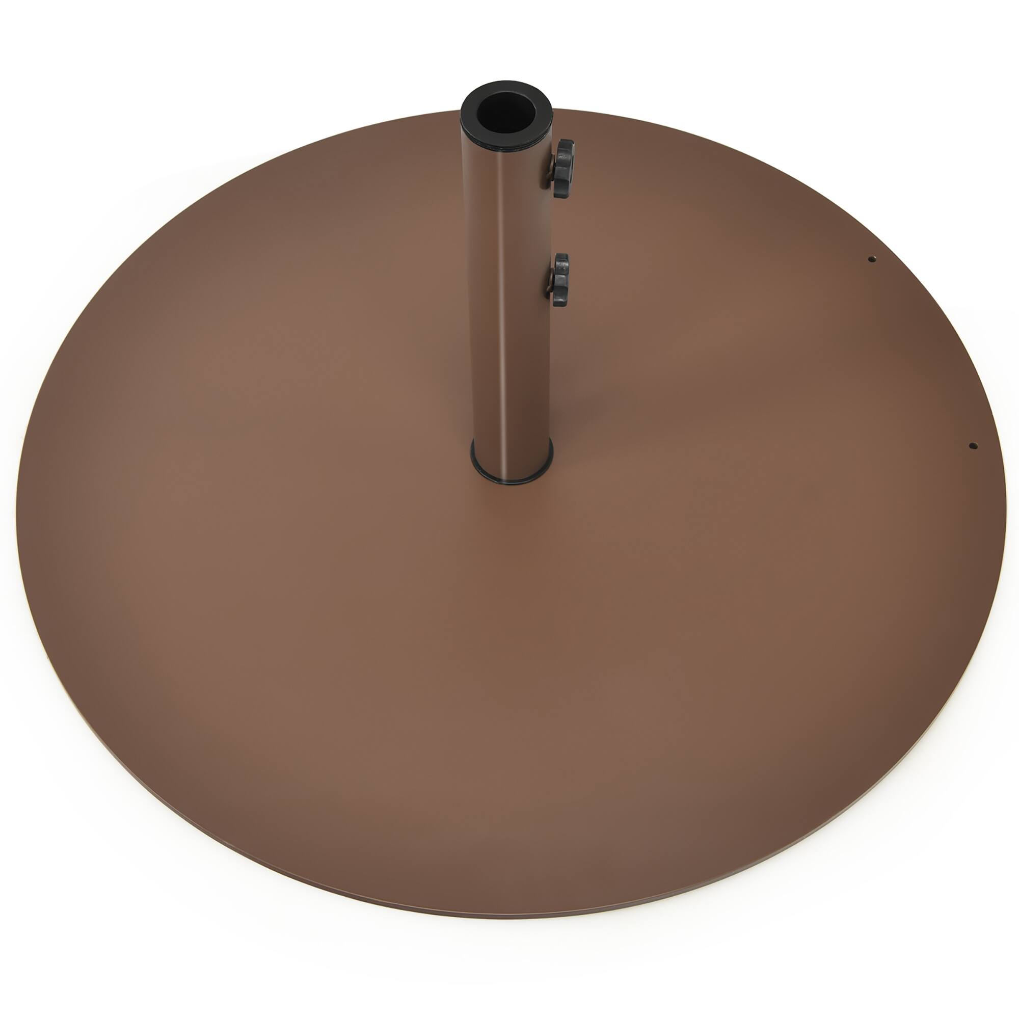 Alt View 1. Costway - 59LBS Patio Umbrella Base Round Umbrella Stand for Backyard - Brown.