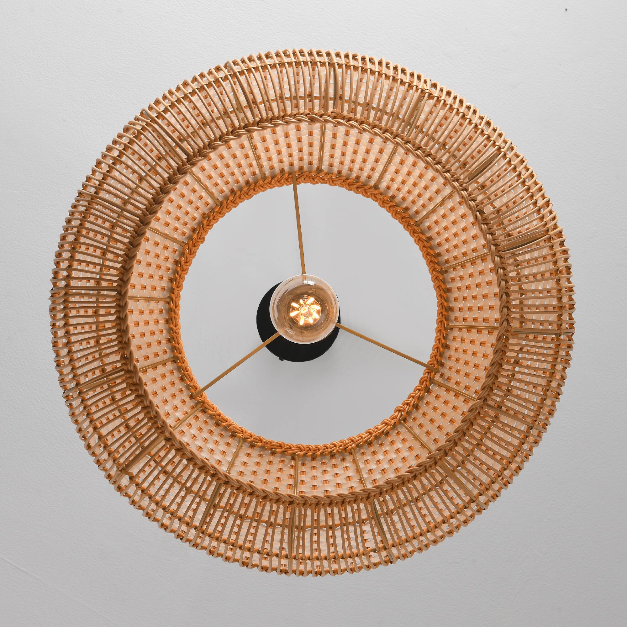 Alt View 10. Parrot Uncle - 1-Light Coastal Retro Brown Rattan Hand-Woven Cloche Hanging Cage Pendant Light - Brown.