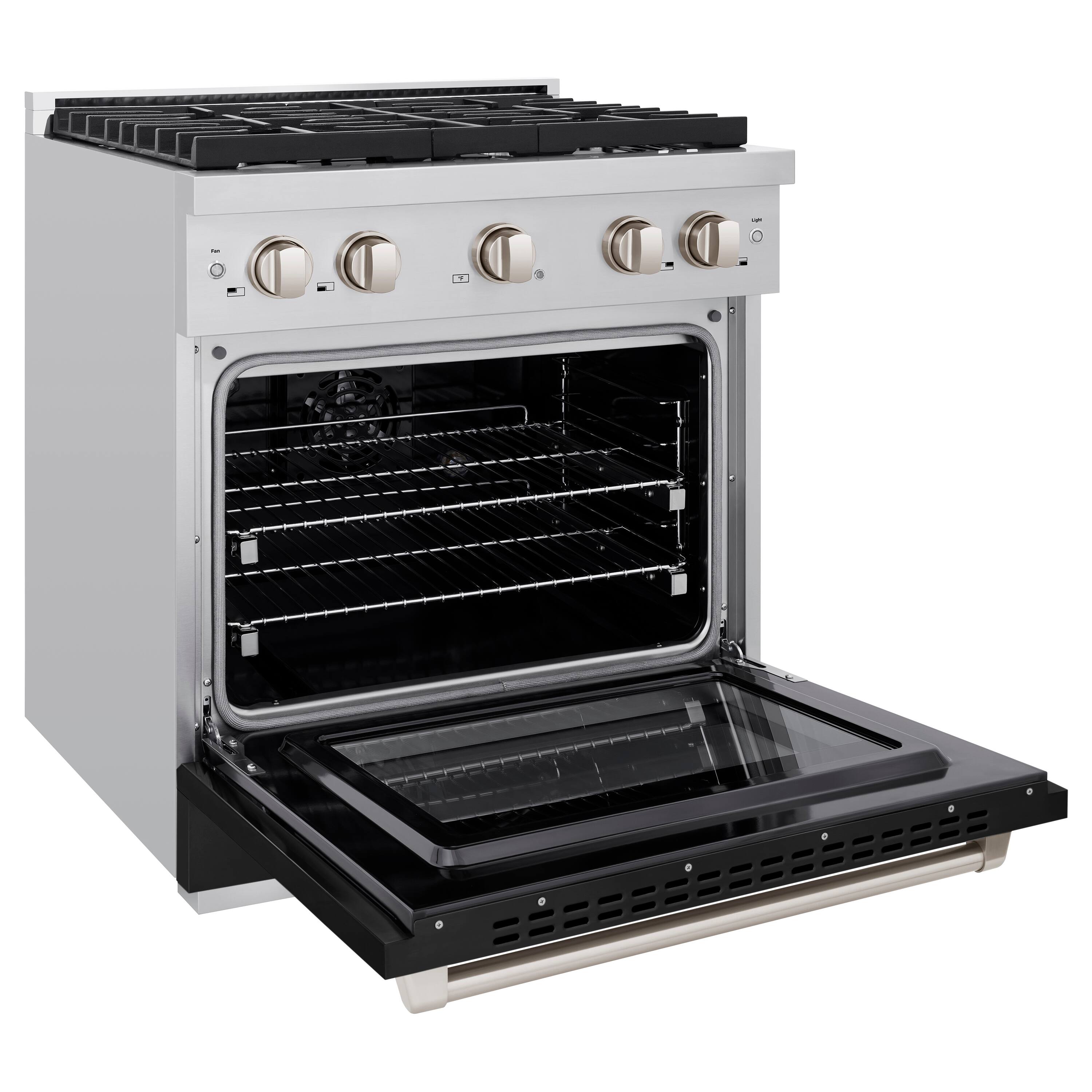 Alt View 1. ZLINE - ZLINE 30" Paramount Dual Fuel Range with 4 Burners and Convection Oven (SDR-BLM-30) - White.