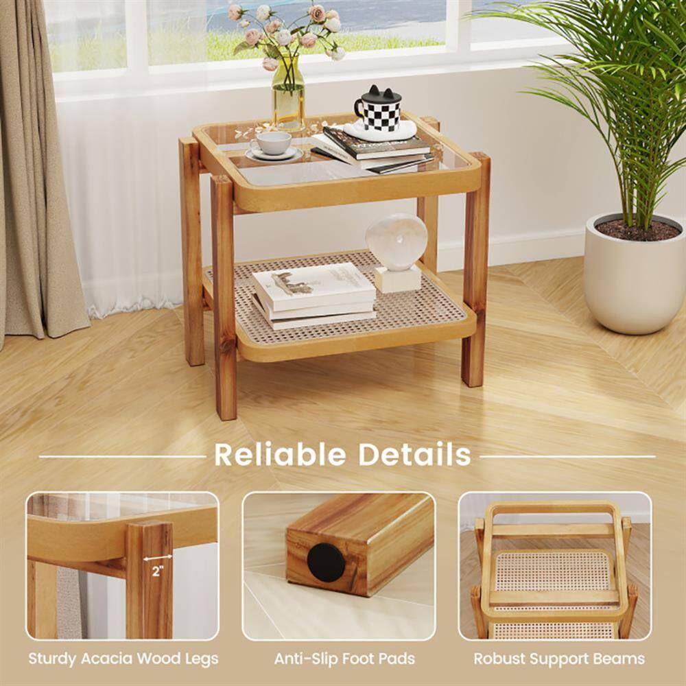 Reliable Details

- 2" Sturdy Acacia Wood Legs
- Anti-Slip Foot Pads
- Robust Support Beams