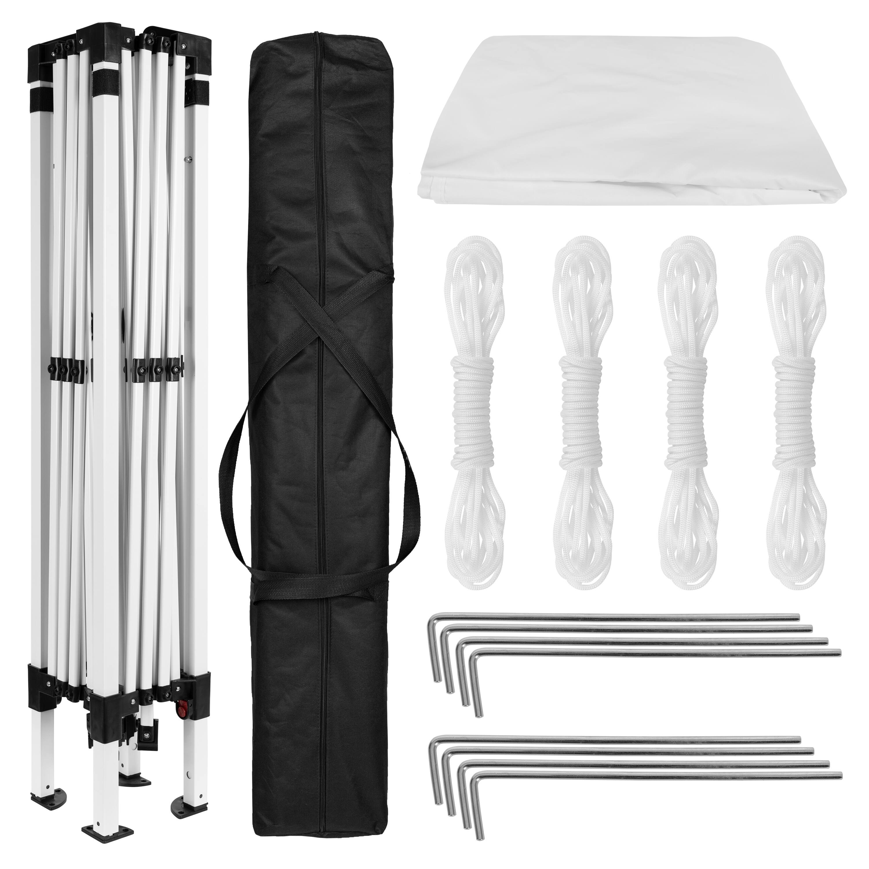 Alt View 7. Emma + Oliver - 10'x10' Weather Resistant Easy Pop Up Event Straight Leg Instant Canopy Tent - White.
