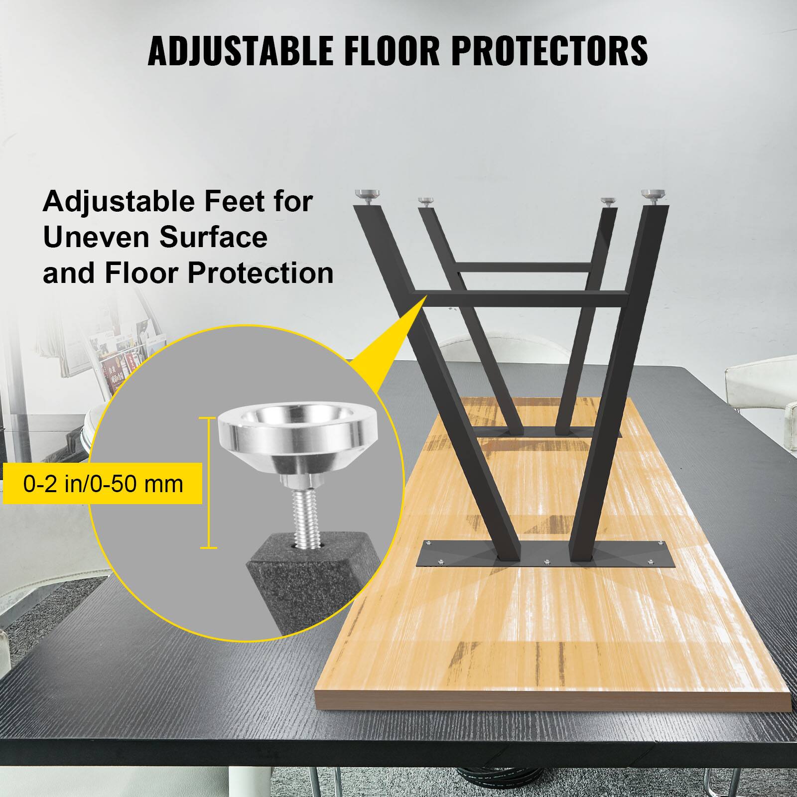 ADJUSTABLE FLOOR PROTECTORS
Adjustable Feet for Uneven Surface and Floor Protection
0-2 in/0-50 mm