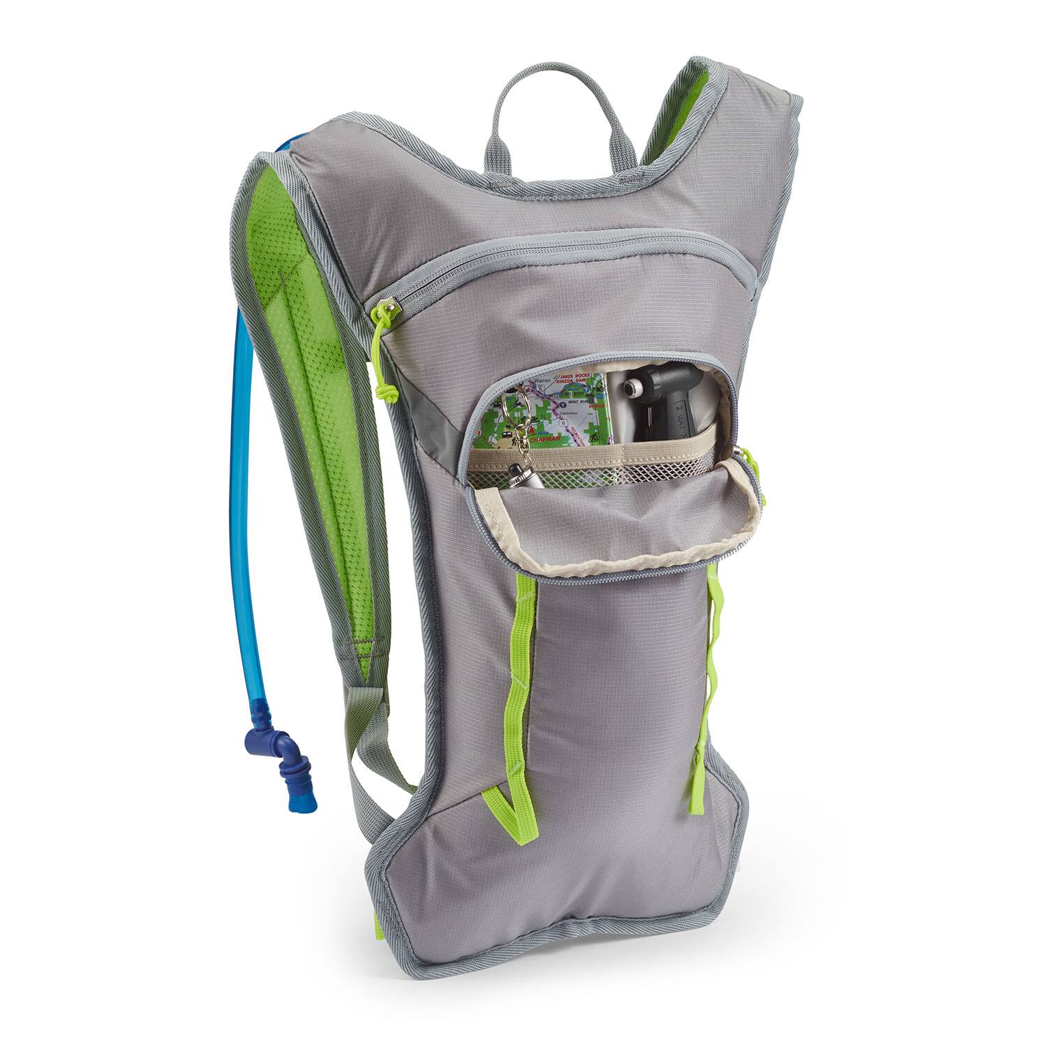Alt View 2. High Sierra - High Sierra HydraHike 2.0 4L Hydration Water Backpack for Hiking, Gray & Green - Silver.