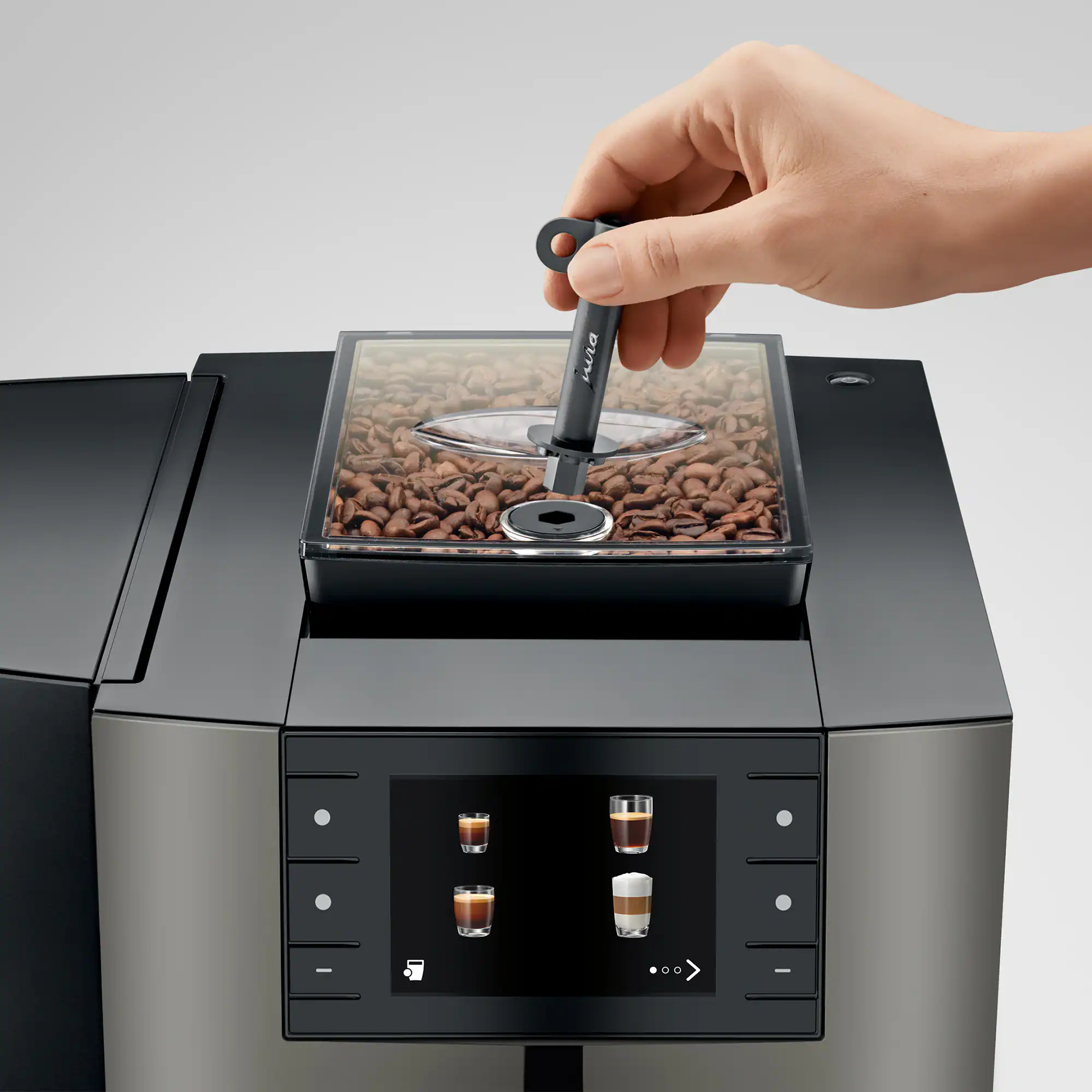 Alt View 1. JURA - X10 Automatic Coffee Machine - Dark Inox.