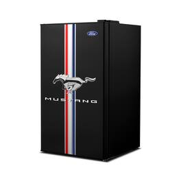Ford - Mustang Compact Refrigerator, Large 91L, 3.2 cu. Ft. Shadow - Black