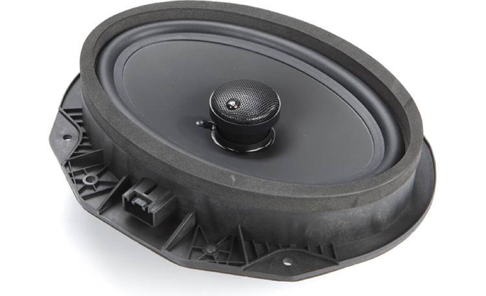 Left. Powerbass - OE Series 6x9in. 2-Way Coaxial OEM Replacement Speaker with Injection-Molded Polypropylene Woofer Cone - black.
