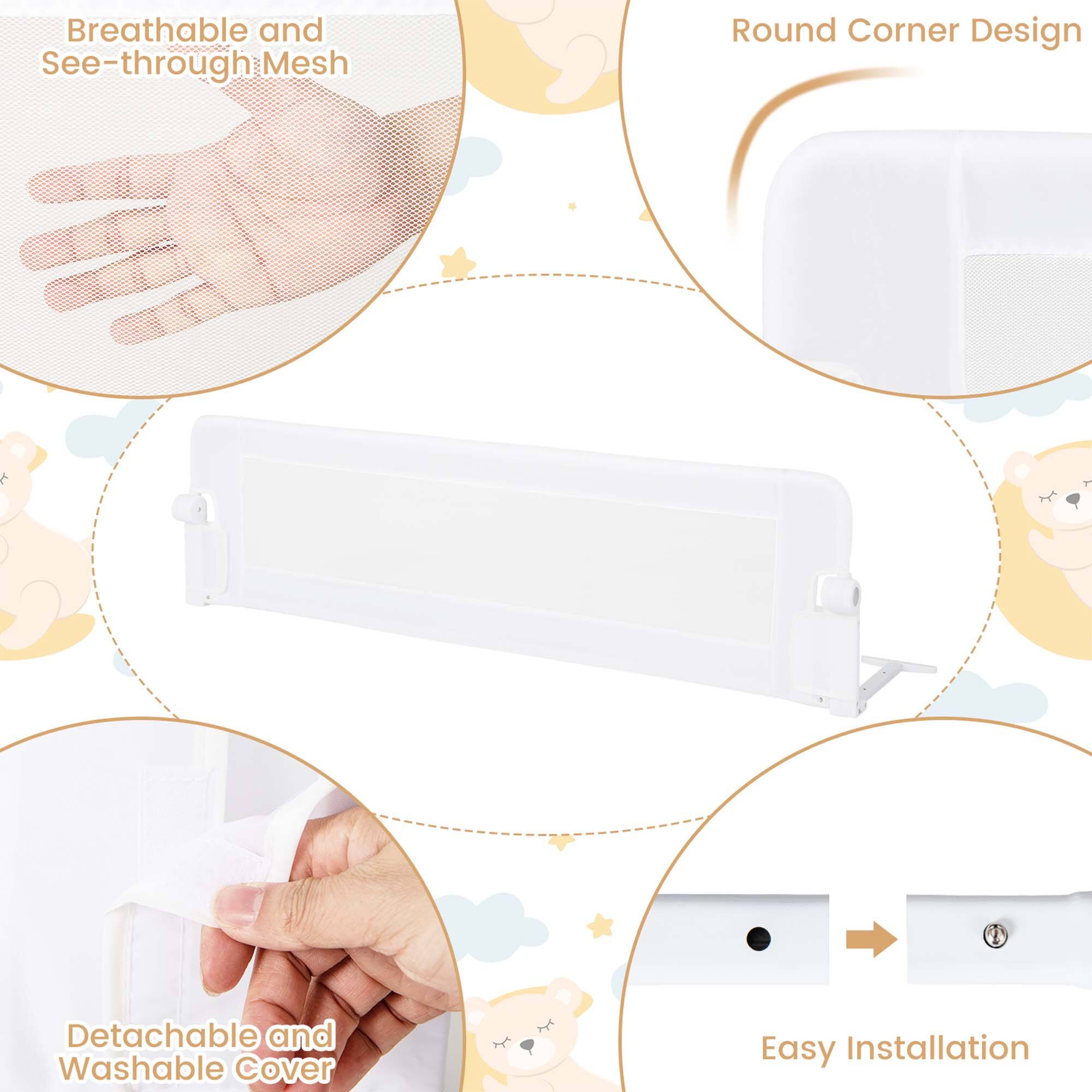 Breathable and See-through Mesh  
Round Corner Design  
Detachable and Washable Cover  
Easy Installation