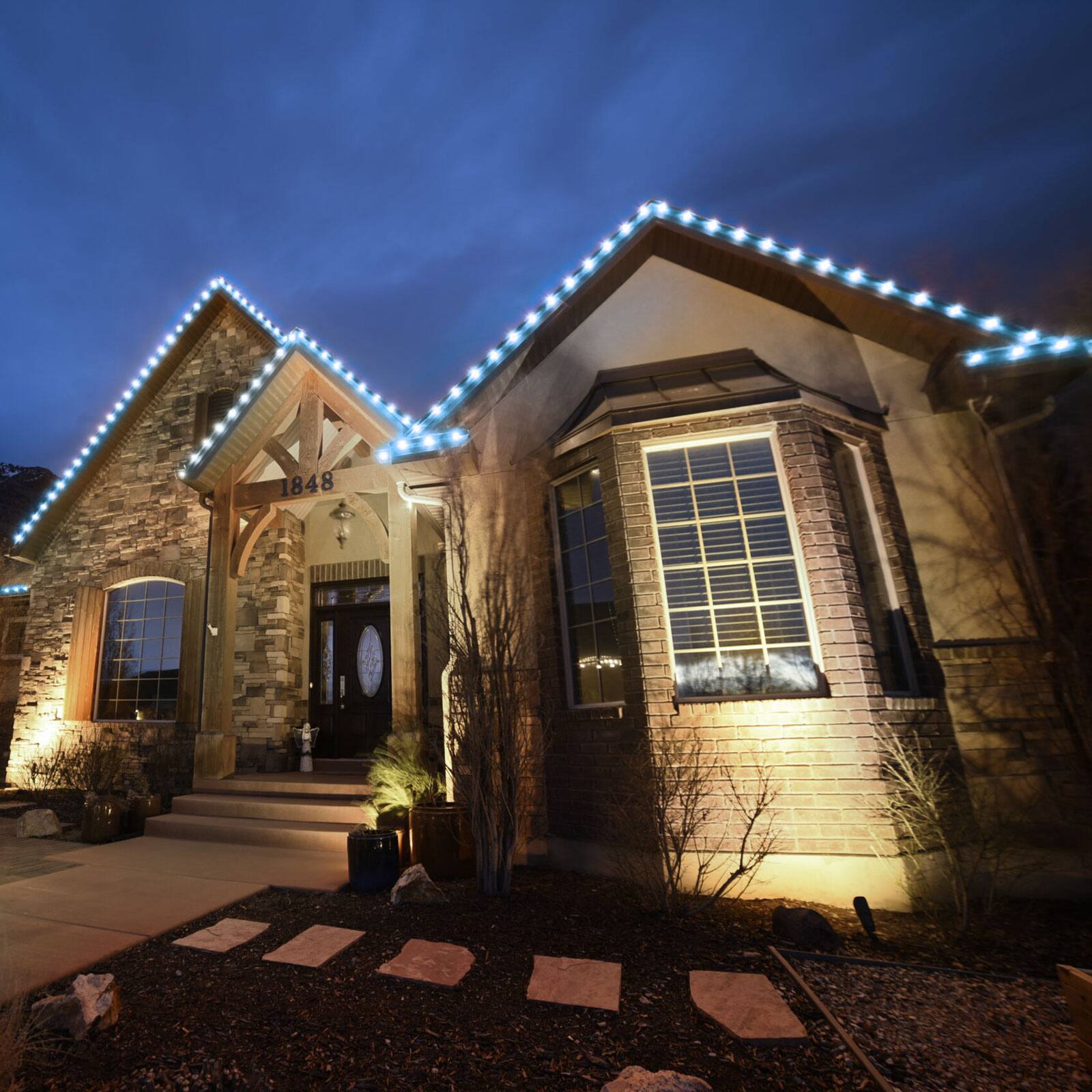 Alt View 4. IMAGE - 75.5FT 200 LED Solar Rope Lights 2400mah Cool White - Cool White.