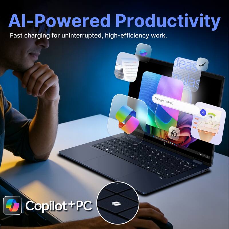 AI-Powered Productivity  
Fast charging for uninterrupted, high-efficiency work.  

Copilot + PC