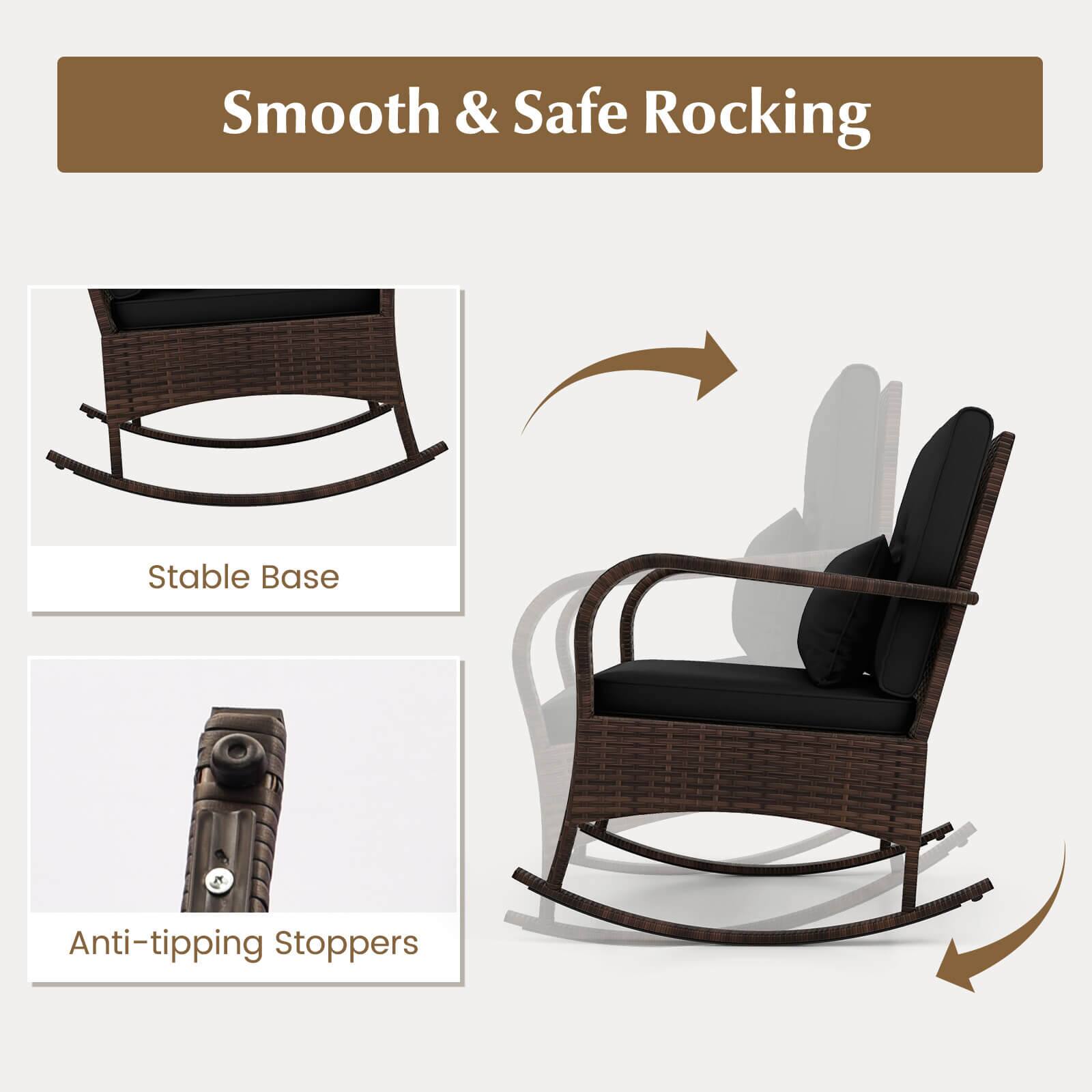 Smooth & Safe Rocking

Stable Base

Anti-tipping Stoppers
