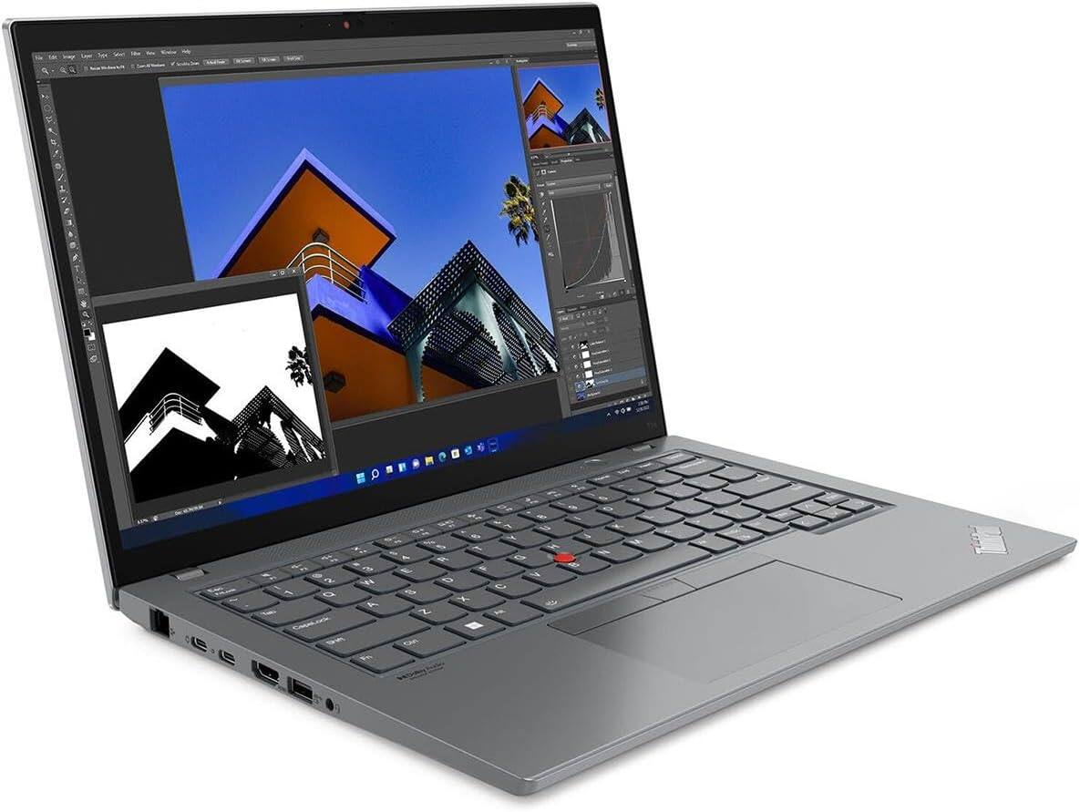 Back. Lenovo - Lenovo Thinkpad T14 G3: 14" WUXGA Touchscreen - i5-1245U - 16GB|256GB - W11 - Gray.