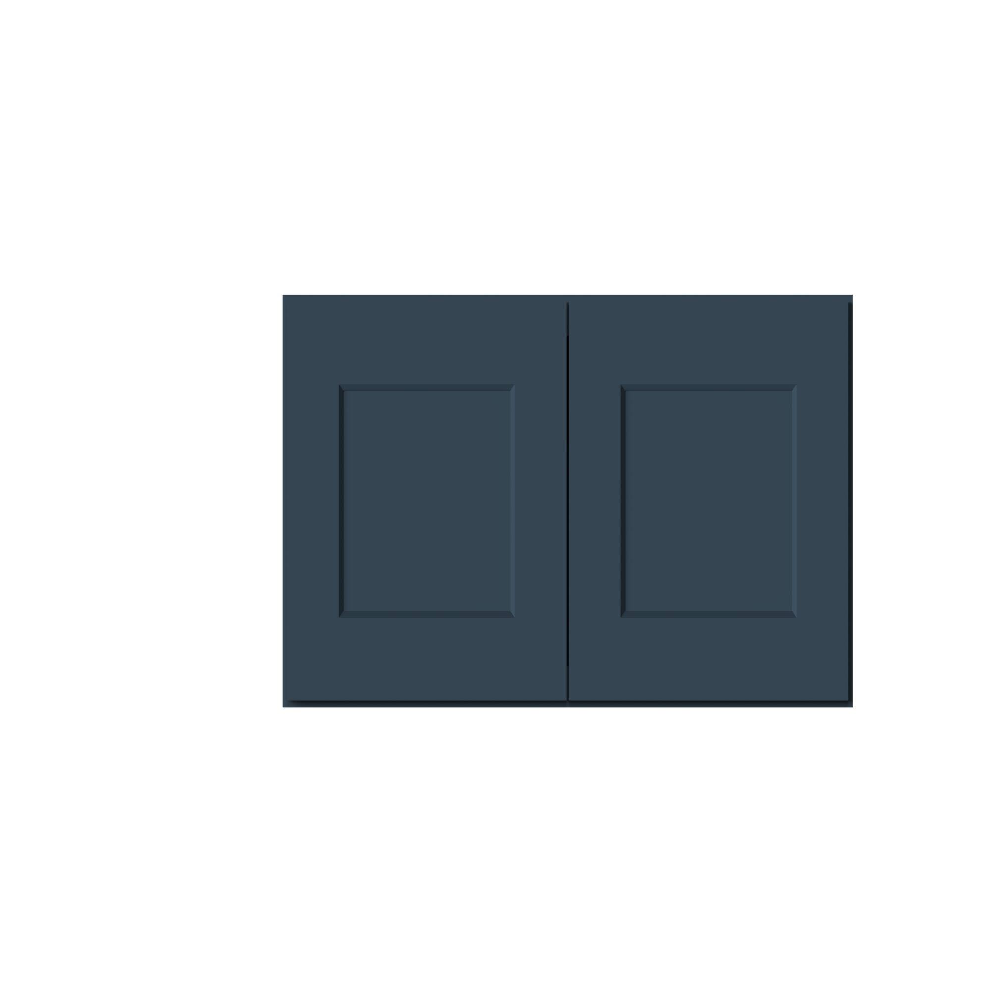 Alt View 1. Boyel Living - 33-in W x 15-in H x 12-in D Shaker RTA Kitchen Wall Cabinet with Soft-Close - Charcoal Blue.