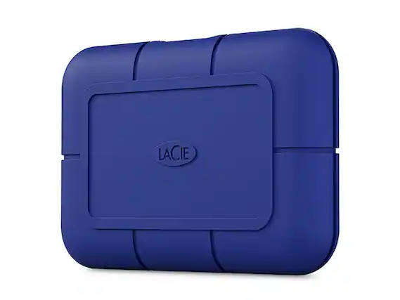 Front. Seagate - Seagate LaCie Rugged Pro5 4TB SSD - Thunderbolt 5 - 6700 MB/s Read - Blue - Blue.