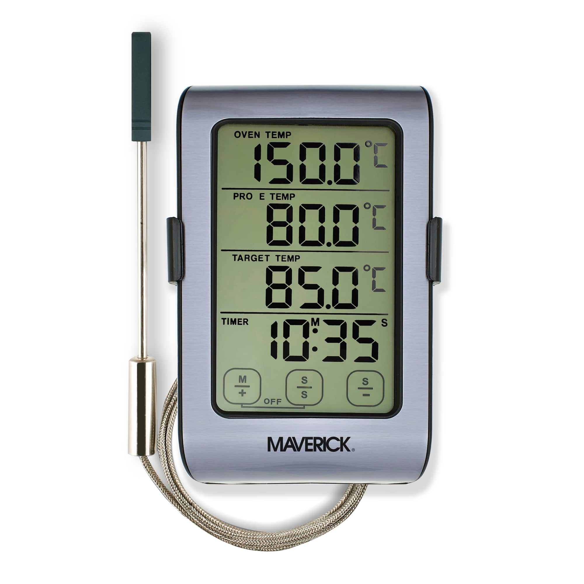 Maverick - Dual Sensor Touch Screen Oven & Meat Thermometer - Silver