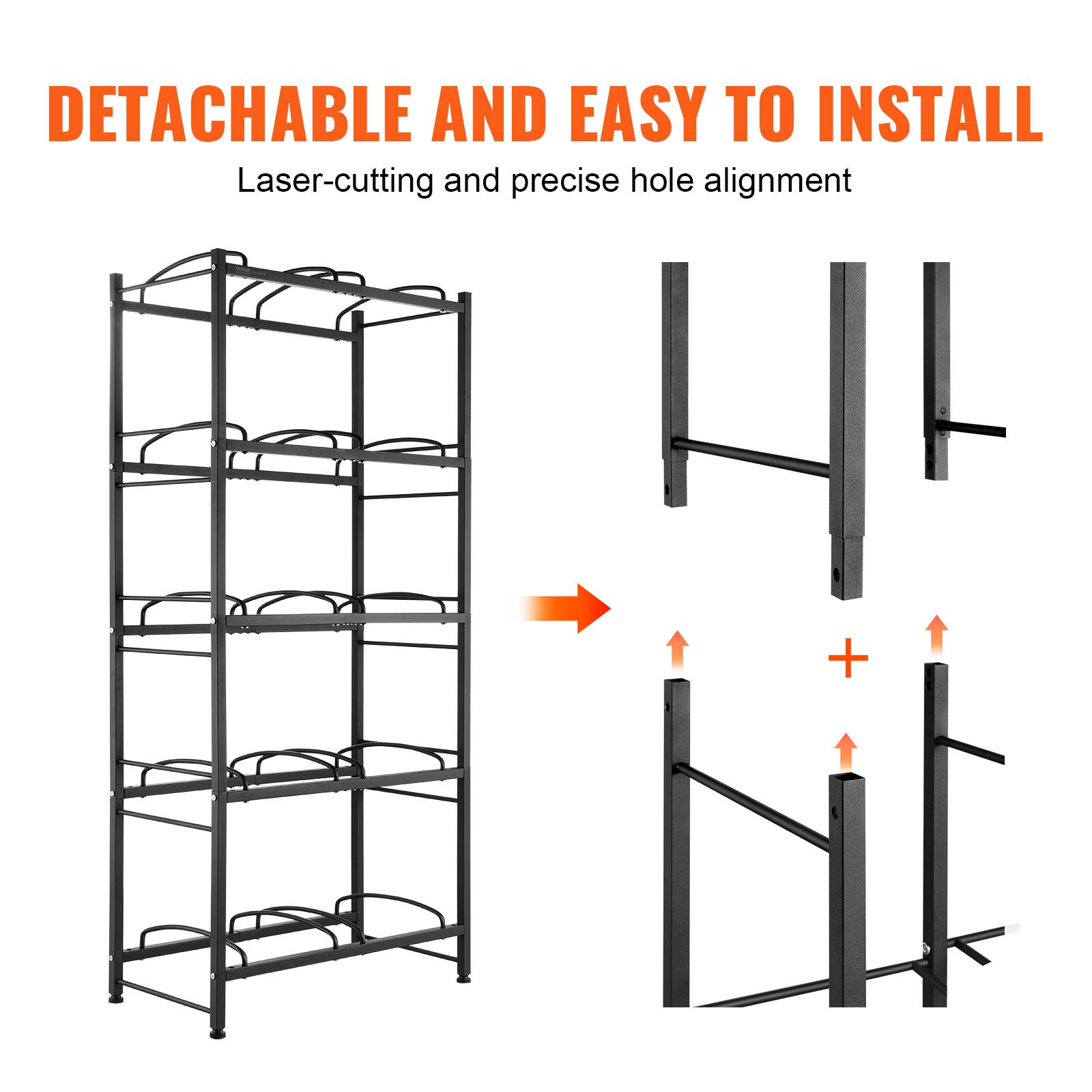 DETACHABLE AND EASY TO INSTALL  
Laser-cutting and precise hole alignment