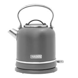 Haden - Chelsea 1.7 Liter Electric Water Kettle w/ 360-Degree Base, Grey & Chrome - Gray