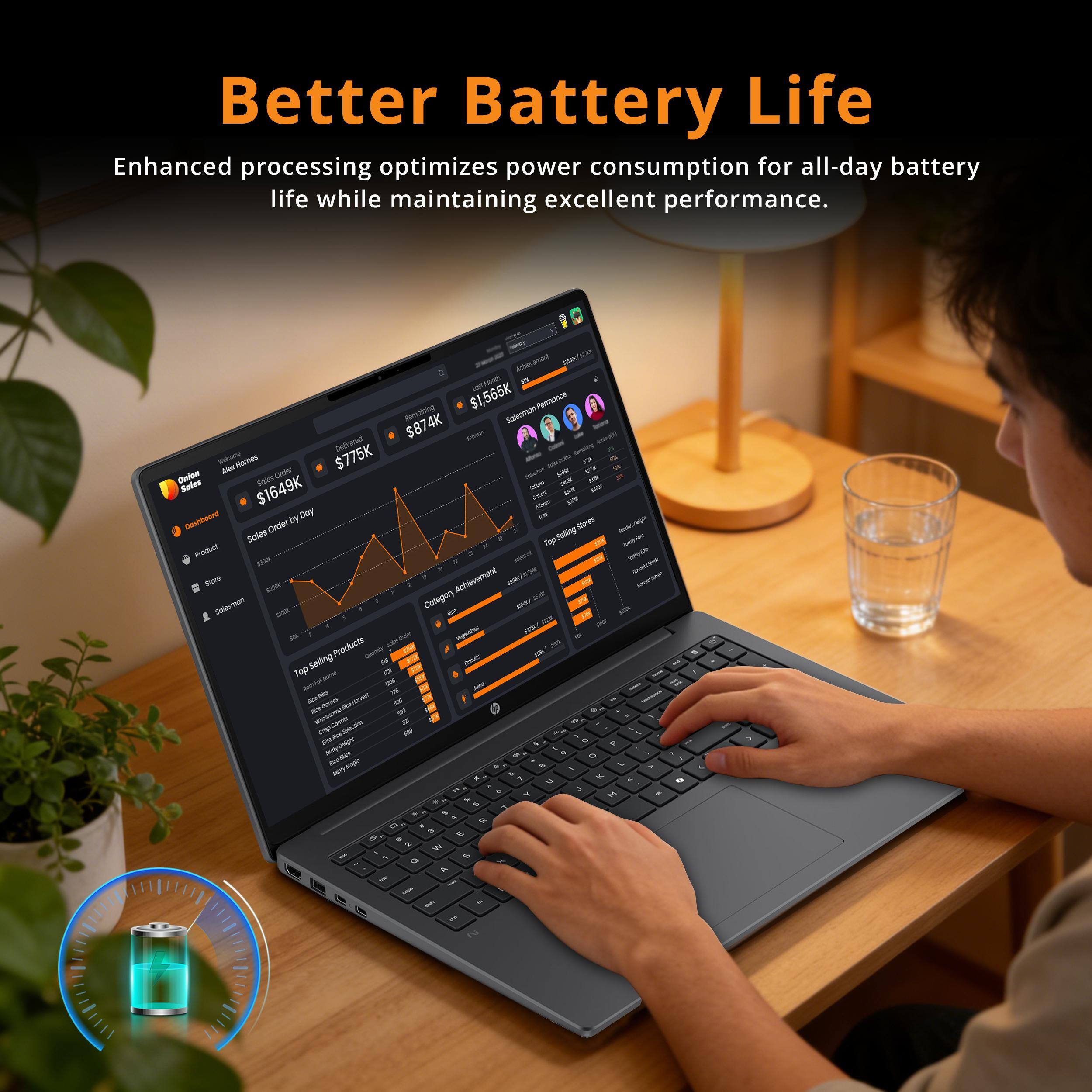 Better Battery Life

Enhanced processing optimizes power consumption for all-day battery life while maintaining excellent performance.