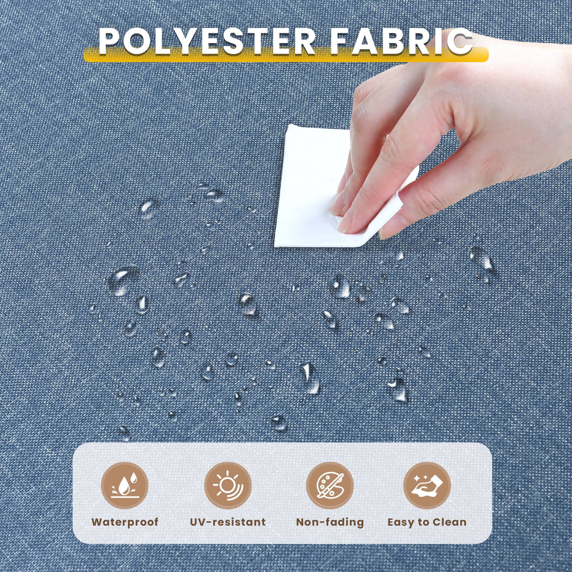 POLYESTER FABRIC

Waterproof
UV-resistant
Non-fading
Easy to Clean
