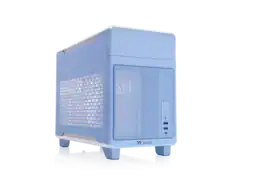 Thermaltake - TR100 SFF mITX Mini Tower PC Case with PCIe 4.0 Riser Cable Included - Hydrangea Blue