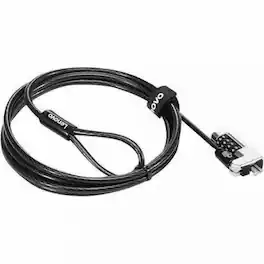 Lenovo - MicroSaver Cable Lock - 5.91 ft Cable - Resettable - 4-digit - Patented T-bar/Combination Lock - Black - For