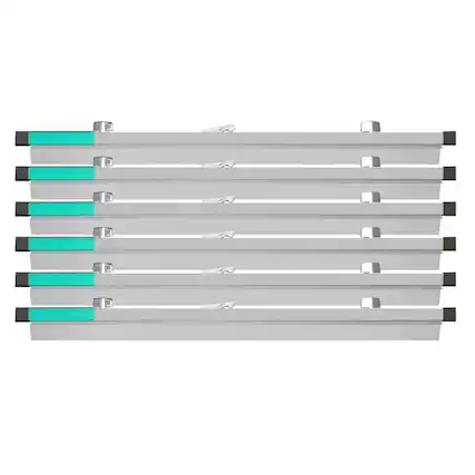 Front. AdirOffice - 18" Aluminum Blueprint File Clamp Hanging Clamps, 6/Pack - Gray.