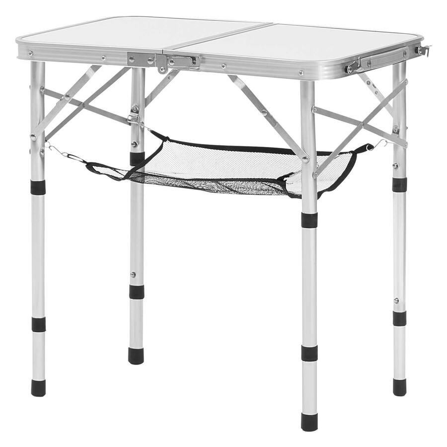 VEVOR Folding Camping Table, Adjustable Height Portable Side Tables ...