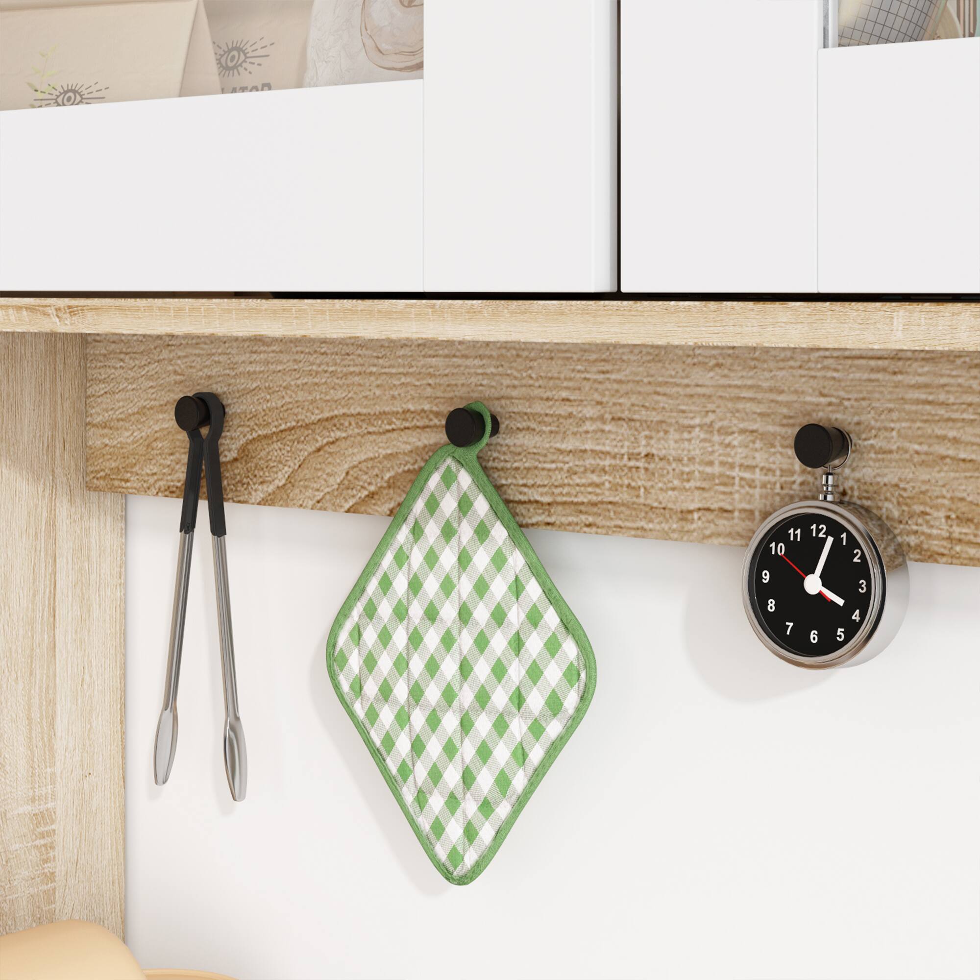 Alt View 5. FUFU & GAGA - FUFU&GAGA Modern Kitchen Storage Hutch: All - in - One Organizer for Contemporary Kitchens - White & Wooden.