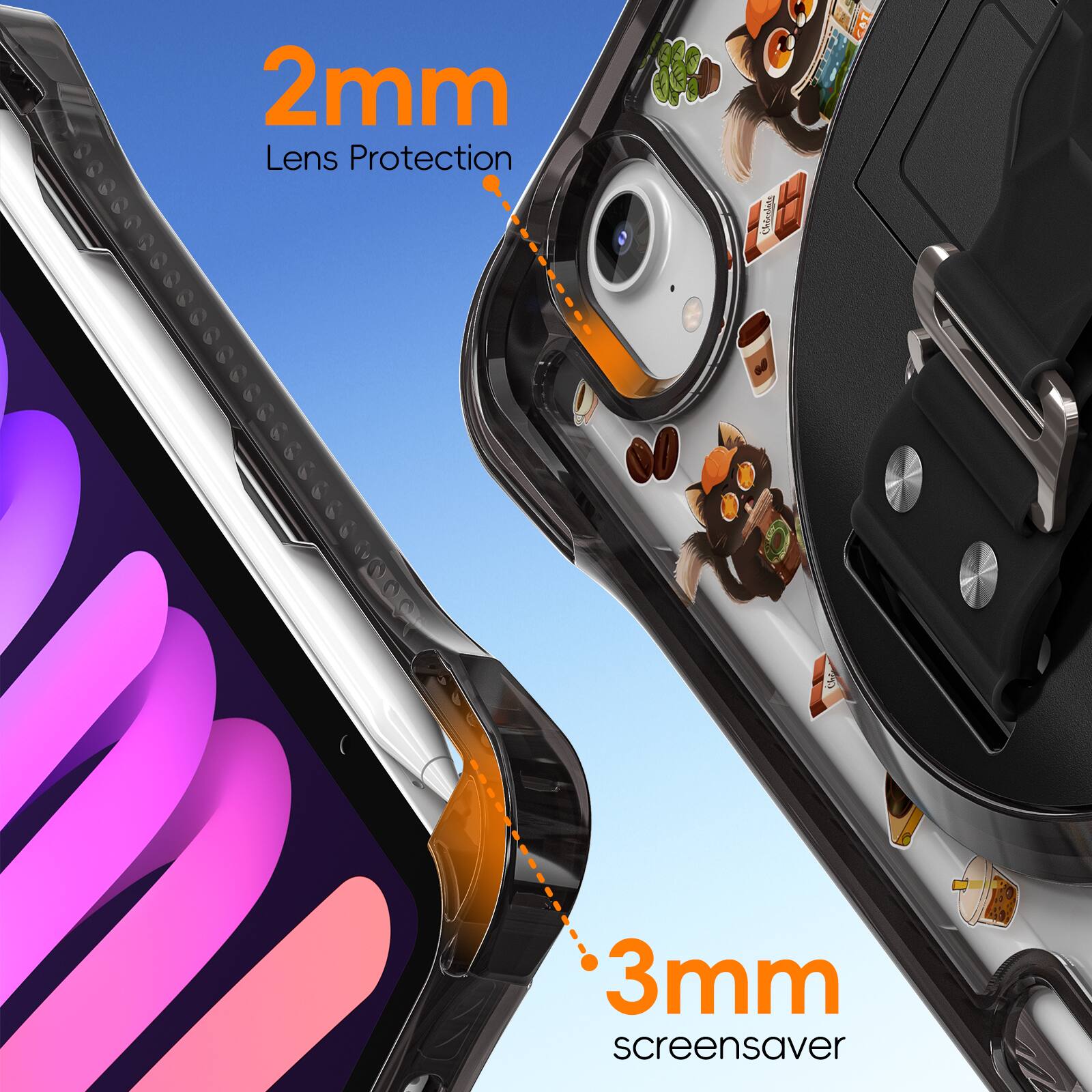 2mm Lens Protection  
3mm screensaver