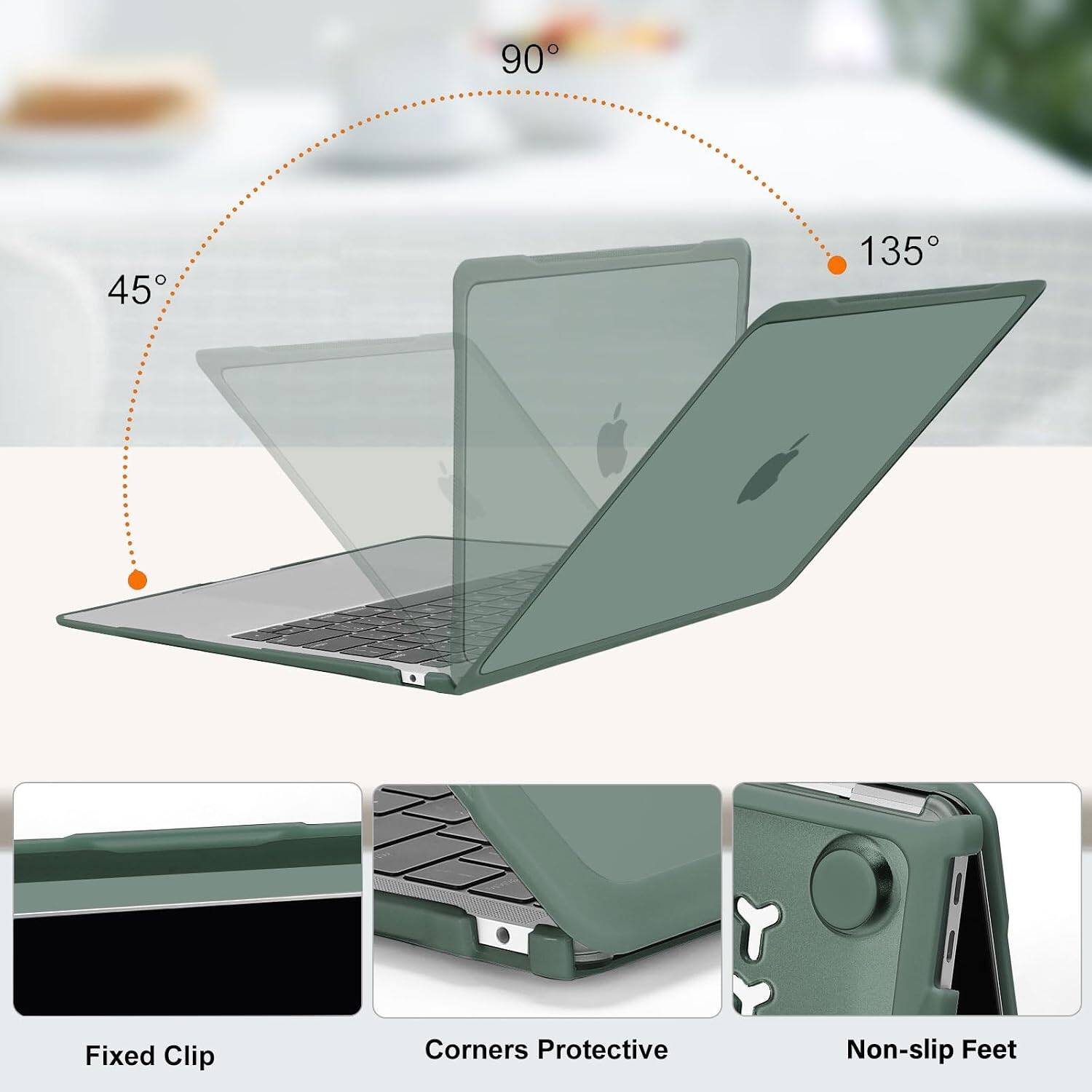 90°
45°
135°

Fixed Clip
Corners Protective
Non-slip Feet