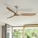 Front. Sofucor - Sofucor 60 Inch Modern Ceiling Fan No Light DC Motor 3 Solid Wood Blades Ceiling Fan With Remote Farmhouse Ceiling Fans - Nickel Wood.