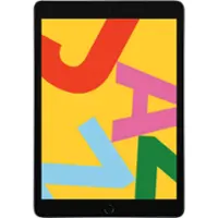 Apple - Certified Refurbished 10.2-Inch iPad (7th Generation) (2019) Wi-Fi + Cellular - 128GB - Space Gray (Unlocked) - Front_Zoom