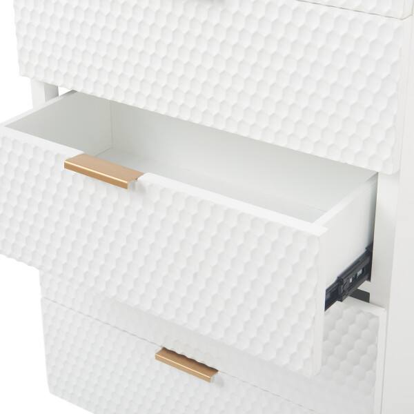Alt View 7. Adore Decor - Adore Decor Jolie Tallboy Dresser, White - White.