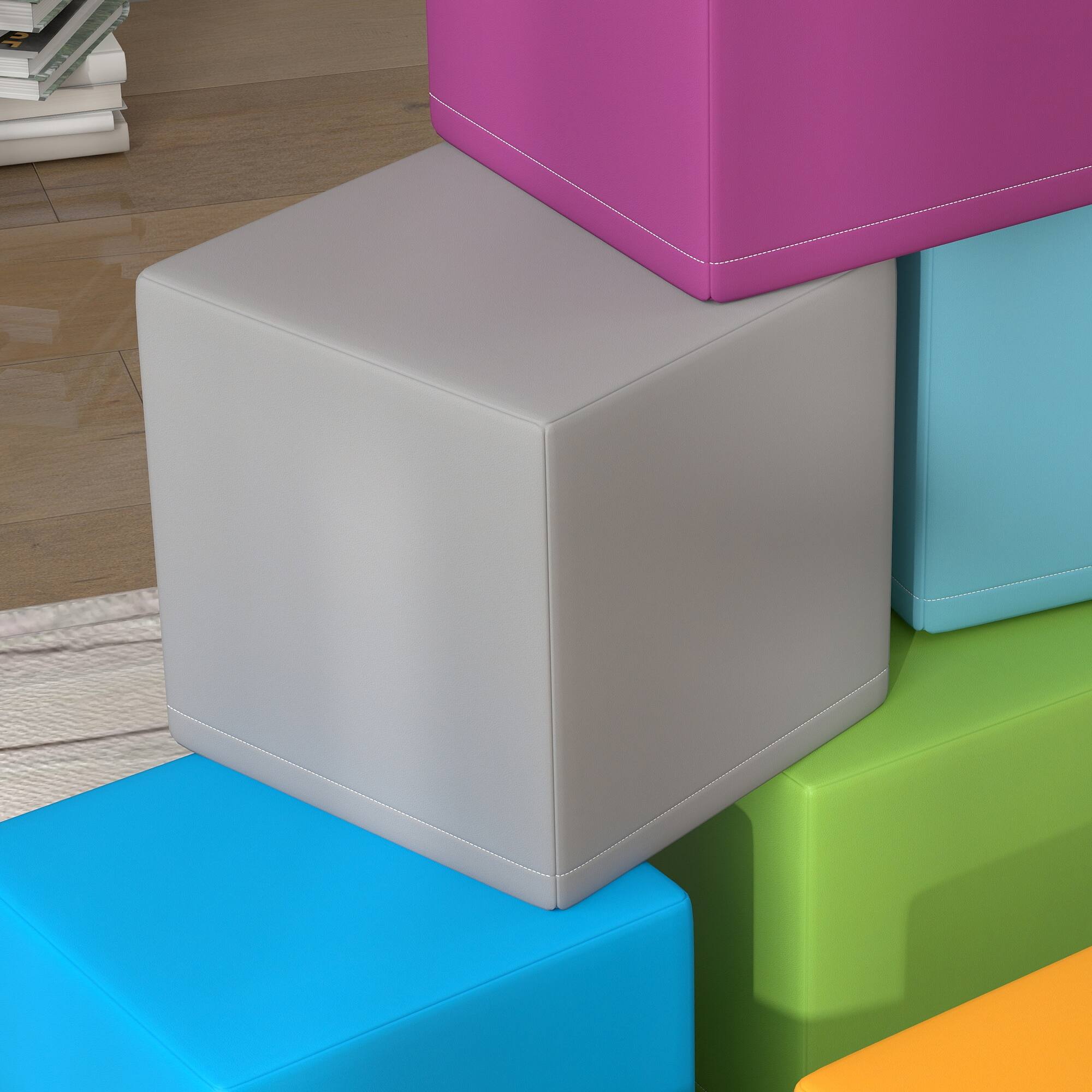 Alt View 5. Soozier - 12 Piece Soft Play Blocks, Soft Foam Building and Stacking Blocks, Compliant Learning Toys, Toddler Baby Kids Preschool.