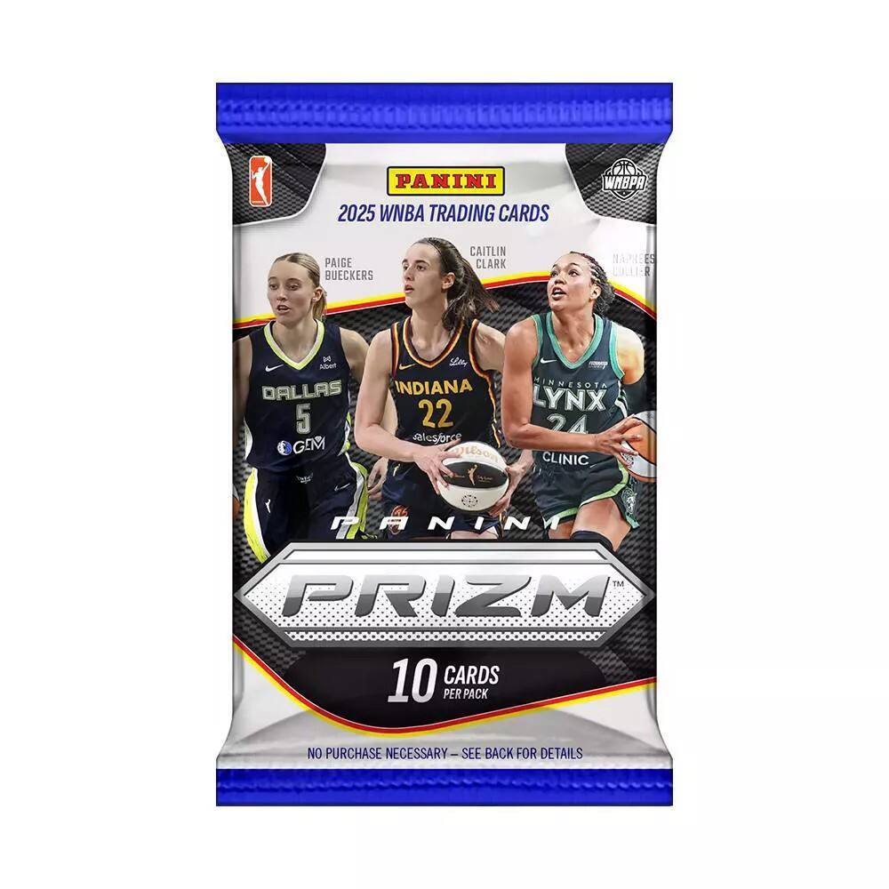 PANINI 2025 WNBA TRADING CARDS WHBPA PAIGE BUECKERS CAITLIN CLARK MAPHEES CLU-R D Aben DALLAS 5 GEM Lm INDIANA 22 aalesbro MINNESOTA WIN LYNX 24 CLINIC NIN M PRIZM 10 CARDS PER PACK NO PURCHASE NECESSARY 1 SEE BACK FOR DETAILS