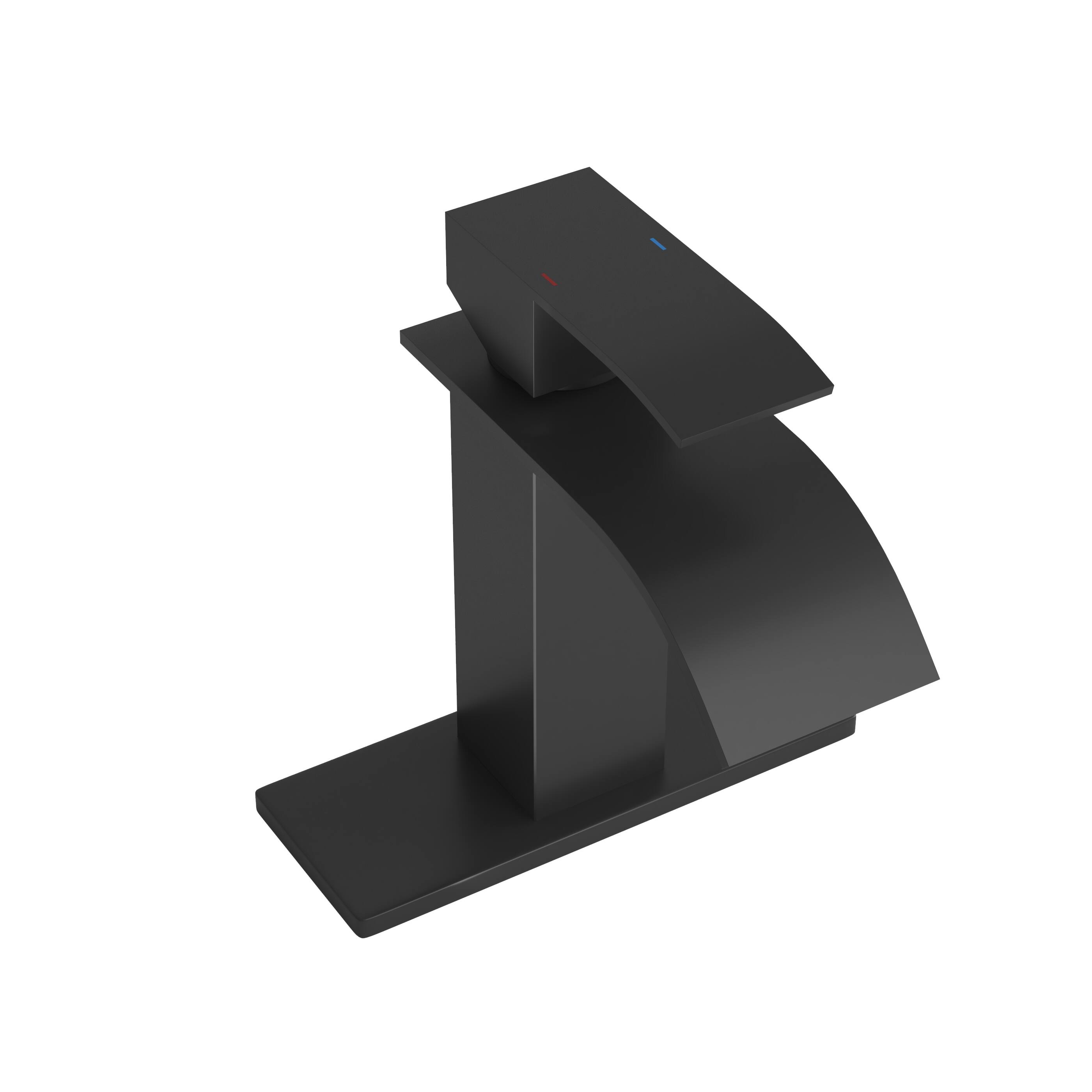 Alt View 3. Bothwa Home - Bothwa Home BF-KTDP1301-MB 6 - Inch Harlow Single Handle Bathroom Faucet in Matt Black Finish - Matt Black.