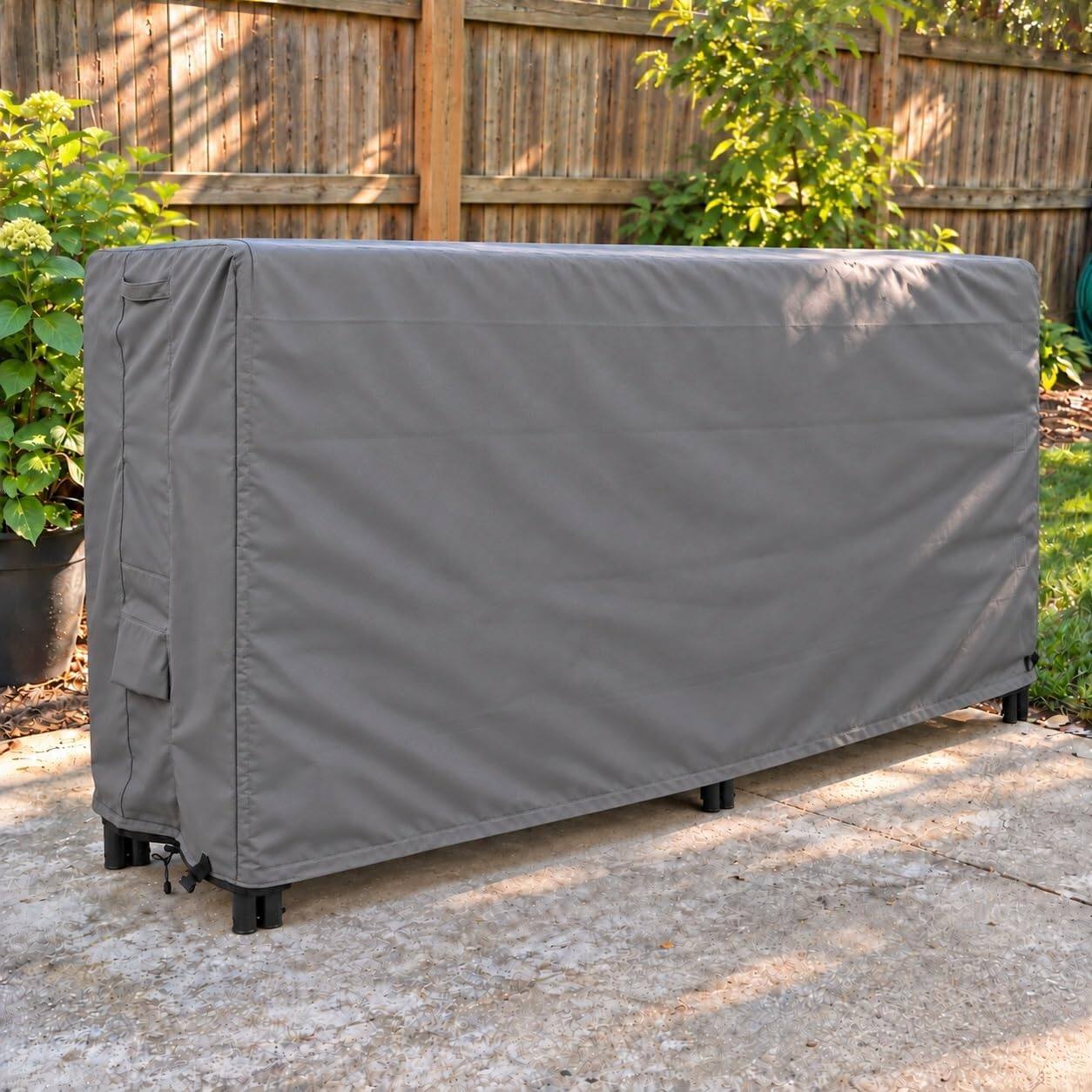 KHOMO GEAR Firewood Rack Cover 8ft Waterproof, Outdoor Log Rack Cover ...
