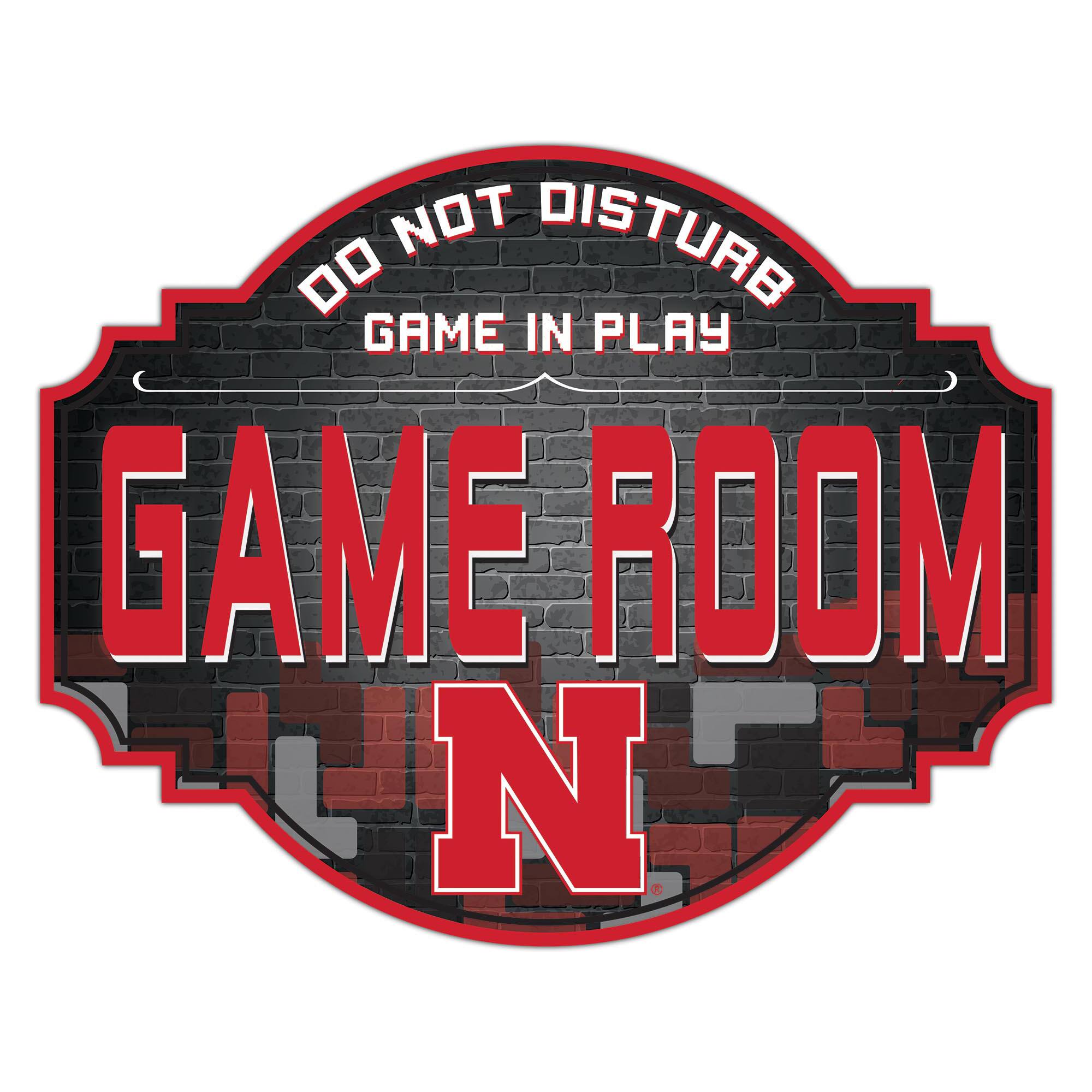 Nebraska Huskers 12'' Game Room Tavern Sign