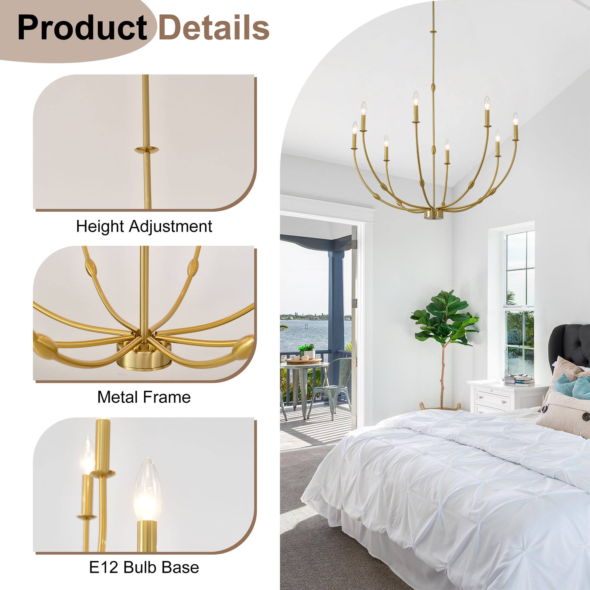 Product Details

- Height Adjustment
- Metal Frame
- E12 Bulb Base